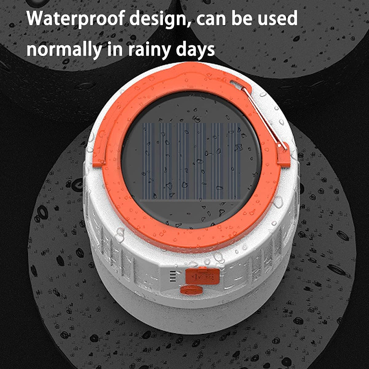 100W Solar Camping Lights Portable Rechargeable Lantern Hooked Hanging Tent Lamp Remote Battery Bulbs Outdoor 5000mah 5 Modes Waterproof for Power Outages Canopy Vendors Gathering Emergency 2 Pack