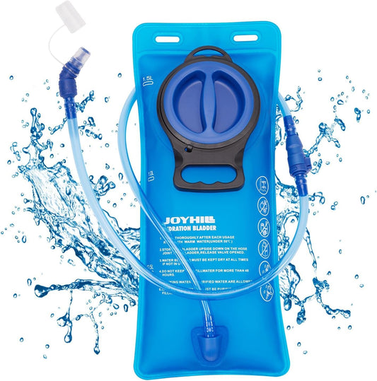 JOYHILL TPU Hydration Bladder,1.5L 2L 3L Water Bladder for Hiking Backpack BPA Free Leak Proof Hydration Pack