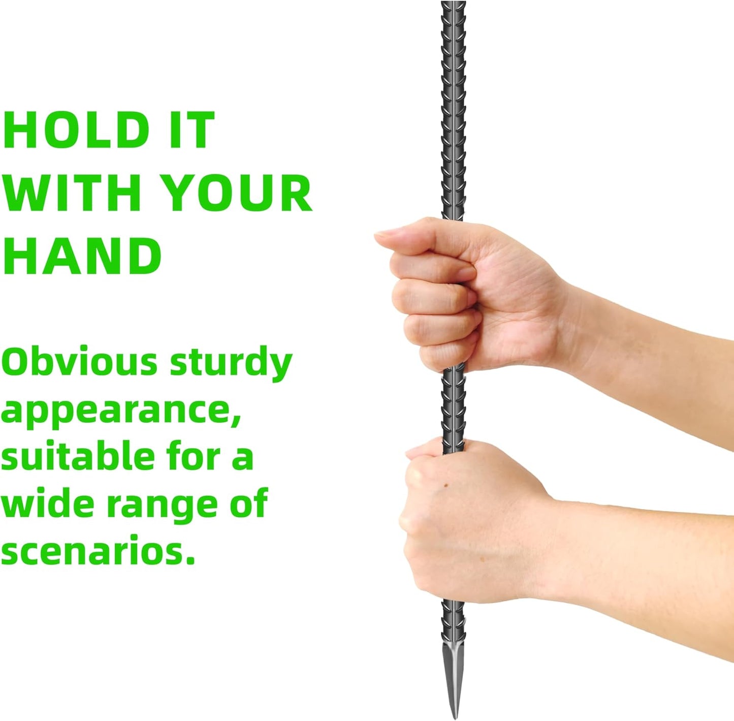 16 Pieces 24-Inch Garden Ground Stakes Galvanized Steel Rebar Stake - Heavy Duty Anchors for Tents, Position Kits,Fences, and Trampolines