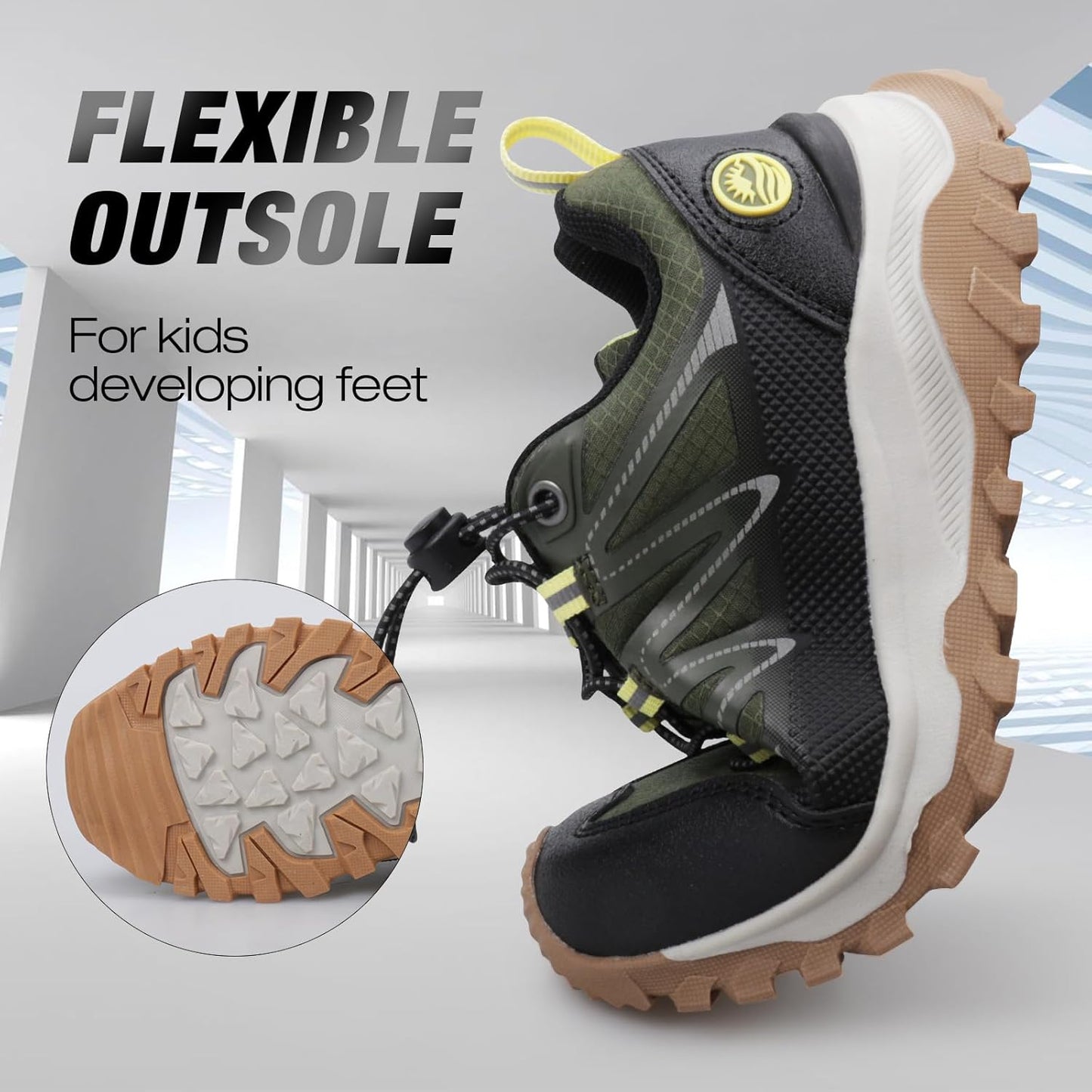 Kids Boys Girls Running Shoes Waterproof Non-Slip Breathable Low-Top Outdoor Hiking Walking Sneakers (Little/Big Kids)