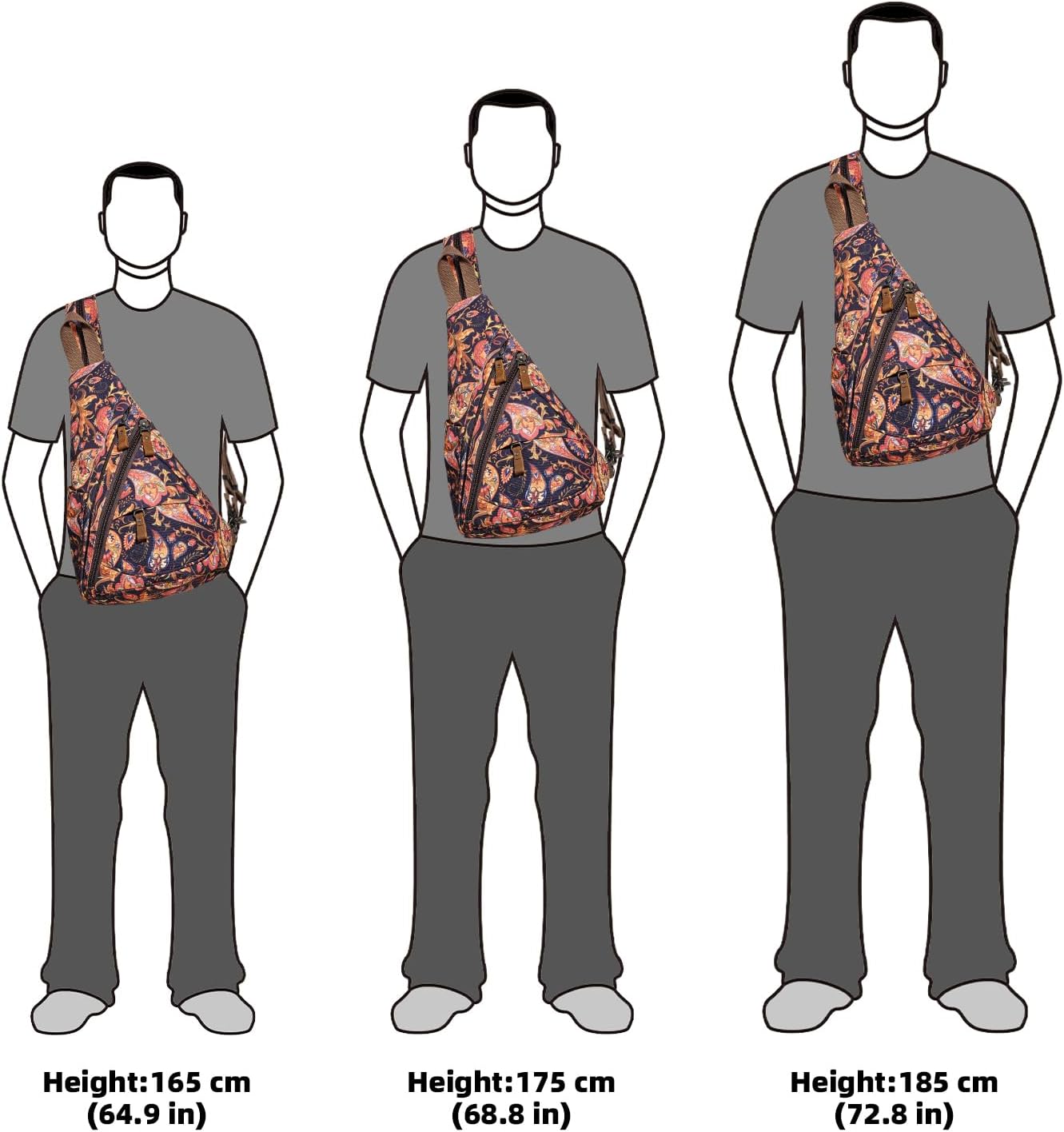 KL928 Canvas Sling Bag - Small Crossbody Backpack Shoulder Casual Daypack Rucksack for Men Women