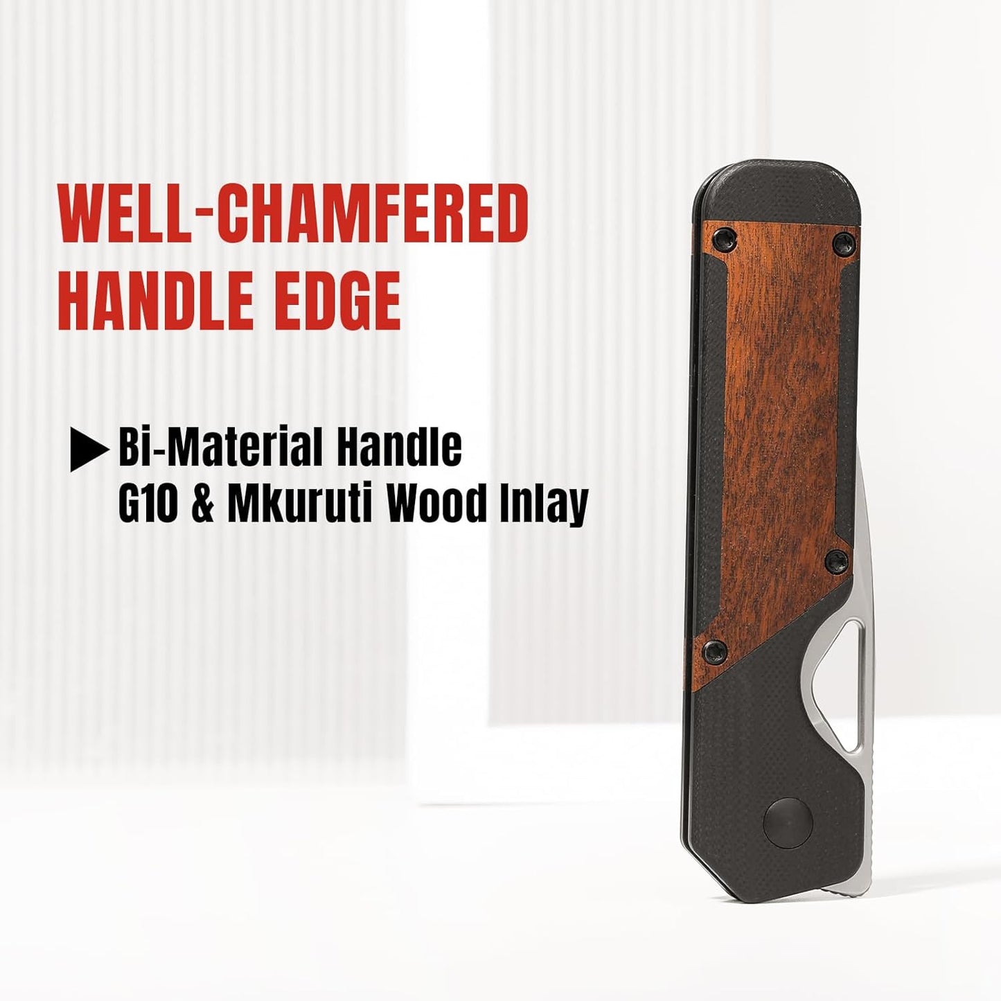 Kizer Militaw EDC Pocket Knife, 3.36'' 154CM Blade Folding Knife, G10 & Mkuruti Handle with Pocket Clip, Thumb Hole & Front Flipper Opener, Camping Hunting Knife for Men Women Gift V3634C2