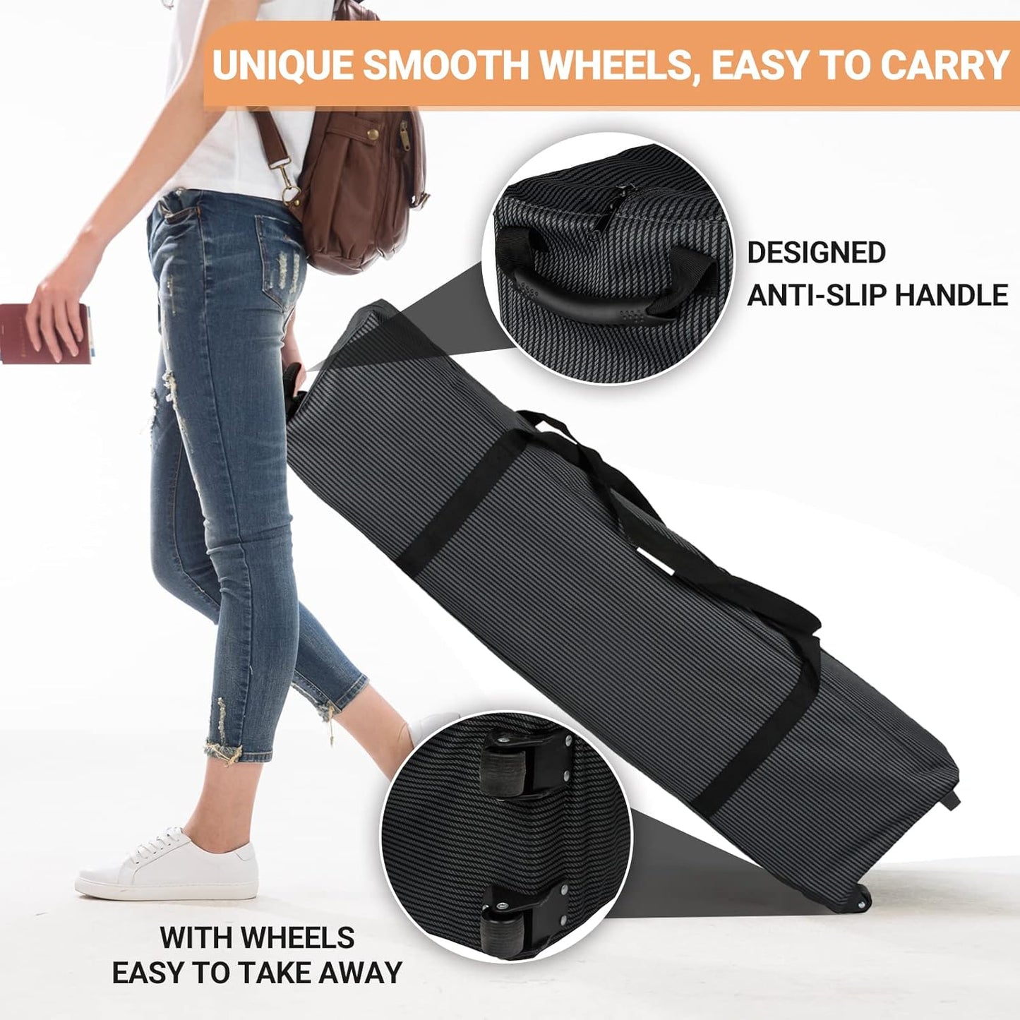 KingCamp 2 Person Queen Size Camping Cot, Folding Portable Double 550lbs Heavy Duty Oversized Large Wide XXL Foldable Sleeping Bed with Carry Bag for Two Adult Outdoor Travel Tent, Grey