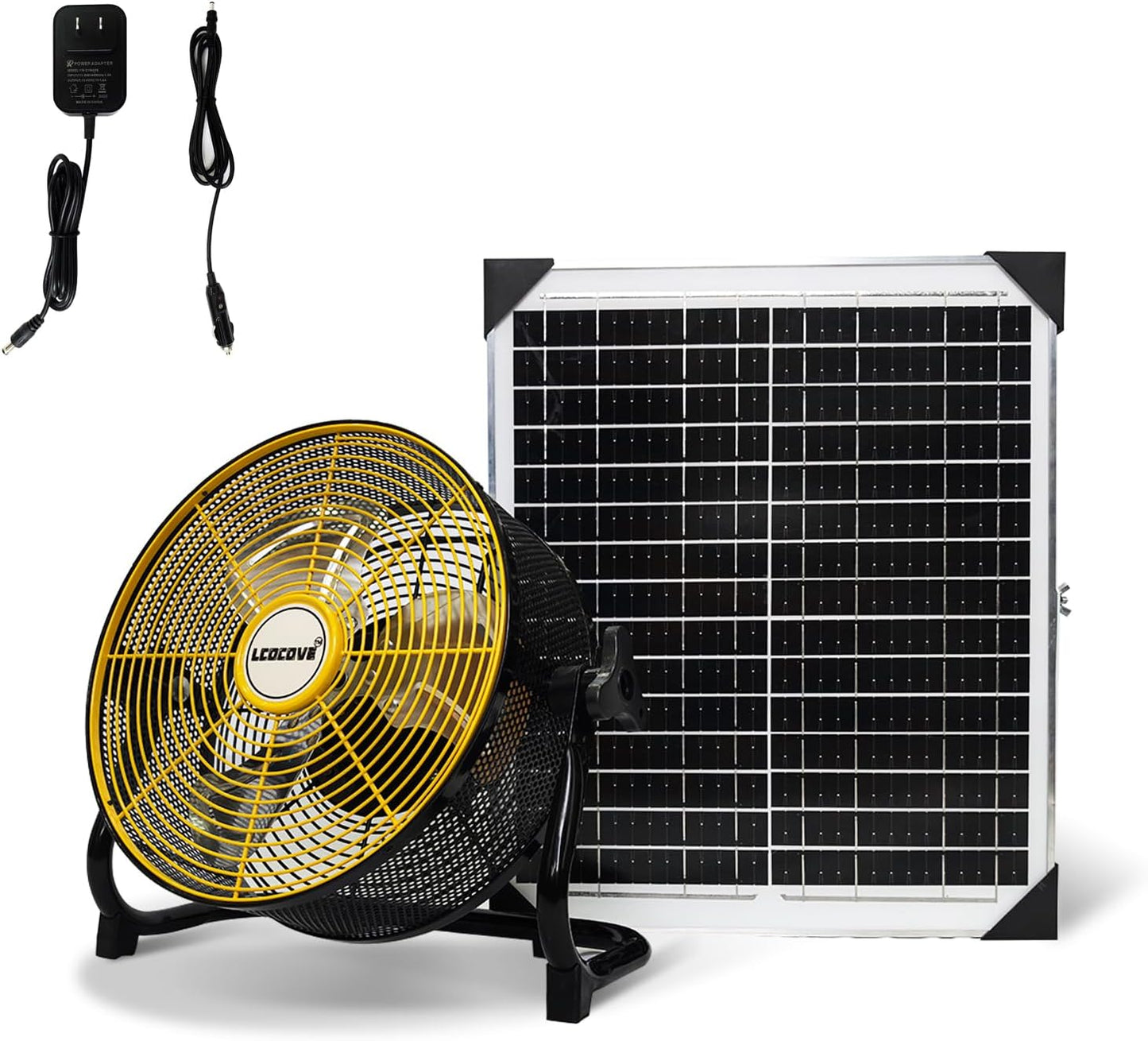 10Inch Outdoor Fan, Battery Operated Fan Can Running 3.5-24 Hours, Solar Fans For Home,Outside,Shed,Patio,Greenhouse, with USB Output For Emergency Situation Without Electric