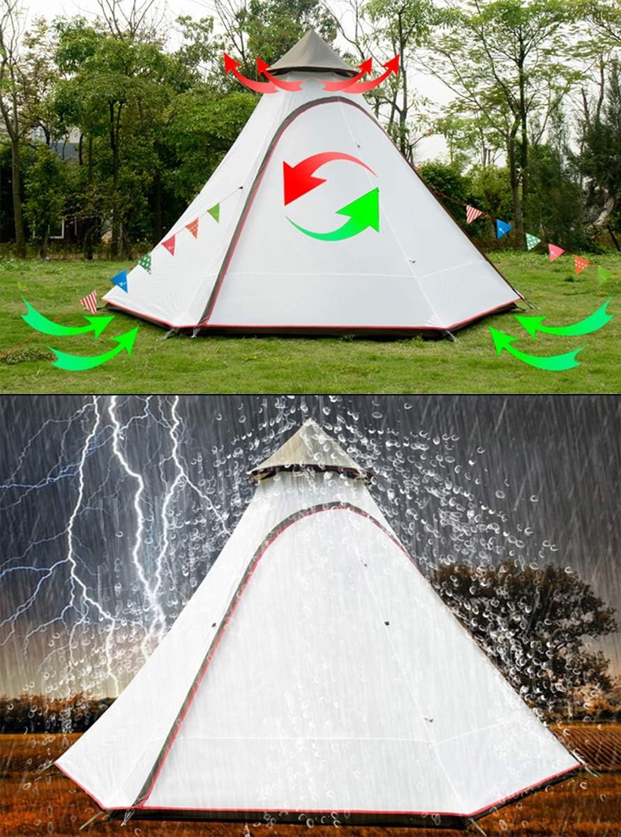 12'x10'x8'Dome Camping Tent 5-6 Person 4 Season Double Layers Waterproof Anti-UV Windproof Tents Family Outdoor Camping Tent