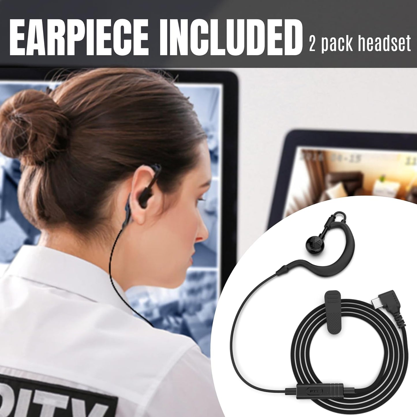 KETELESE T3G IP67 Waterproof Walkie Talkies for Adults, Heavy Duty 2 Way Radios with Earpiece, Three Charging Options, GMRS Radio, USB, NOAA, VOX(2 Pack), Black/Grey