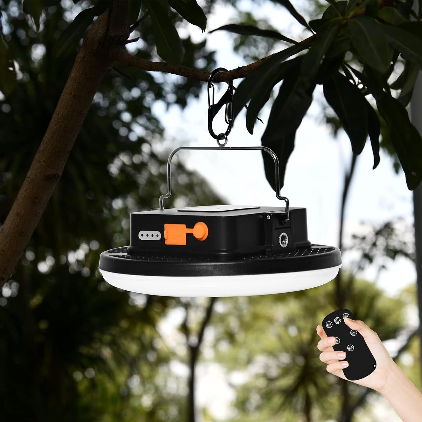 16500mAh 60W Rechargeable Camping Light with Remote 3000LM 2700/4000/6500K LED Camping Lantern Portable IP65 Waterproof Tent Lights Power Failur