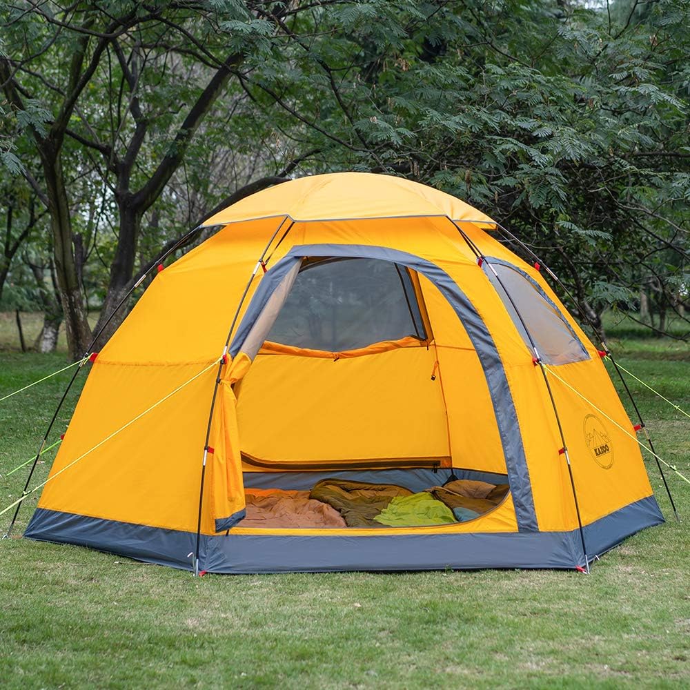 KAZOO Outdoor Camping Tent 2/4 Person Waterproof Camping Tents Easy Setup Two/Four Man Tent Sun Shade 2/3/4 People