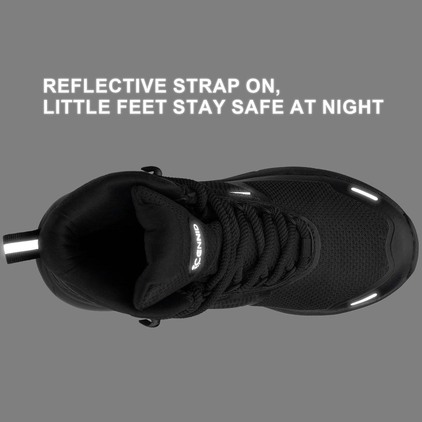 Kids Waterproof Hiking Boots Toddler Girls Boys Outdoor Ankle Boots Comfortable Lace-up Trekking Walking Shoes