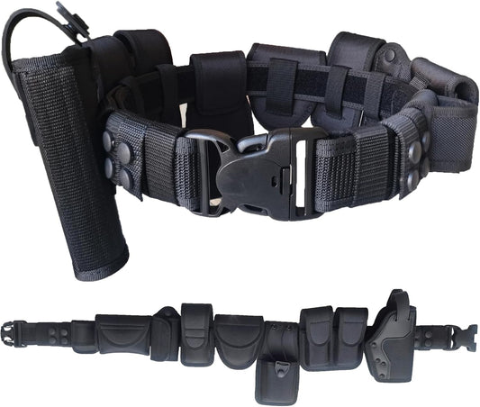 10 in 1 Duty Belt w/Nylon Tactical Police Belts Versatile Military Modular Equipment System Molded Officers for Law Enforcement Utility Belt