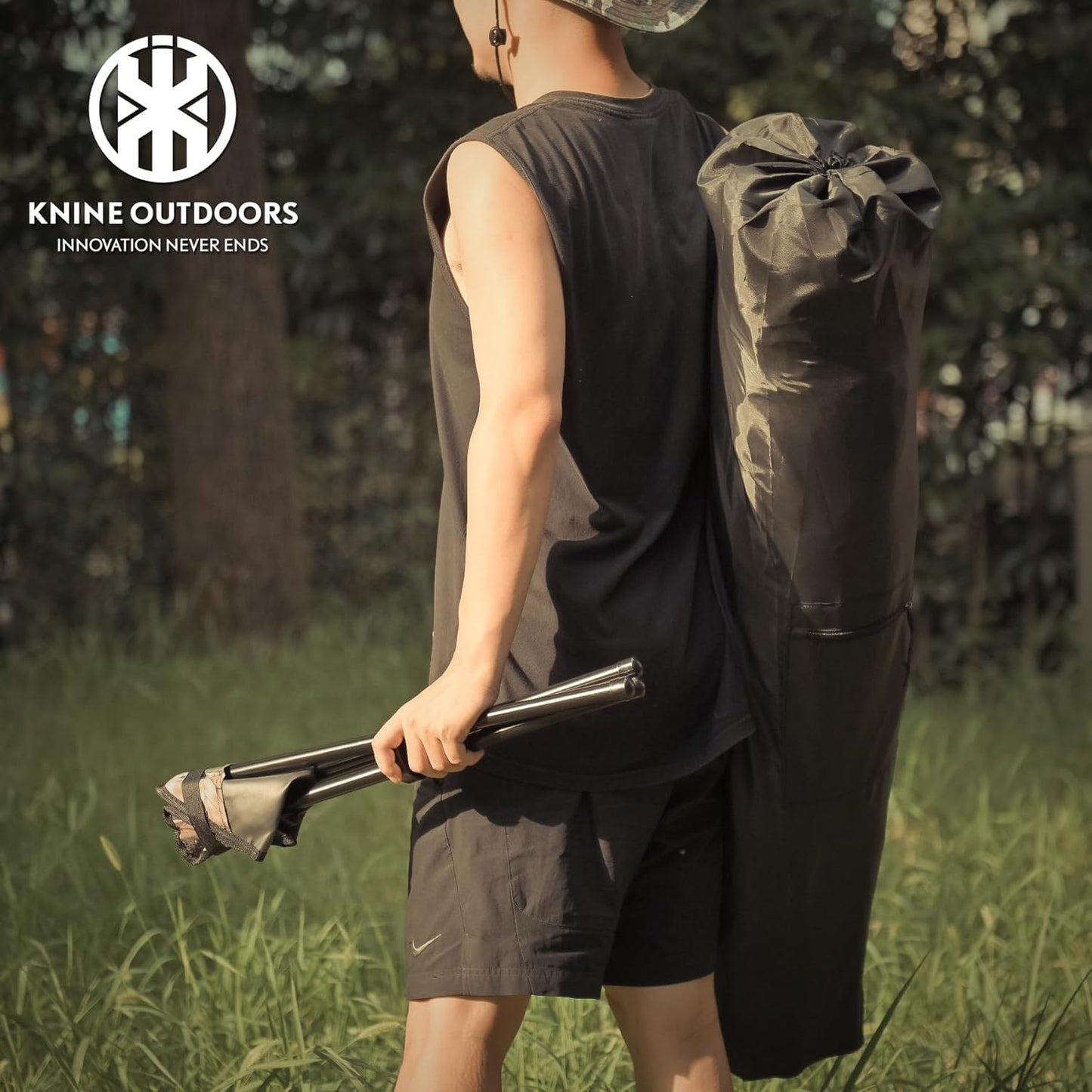KNINE OUTDOORS Hunting Chair, Hunting Seat, Heavy-Duty Tripod Stool, Lightweight, Portable Folding Design