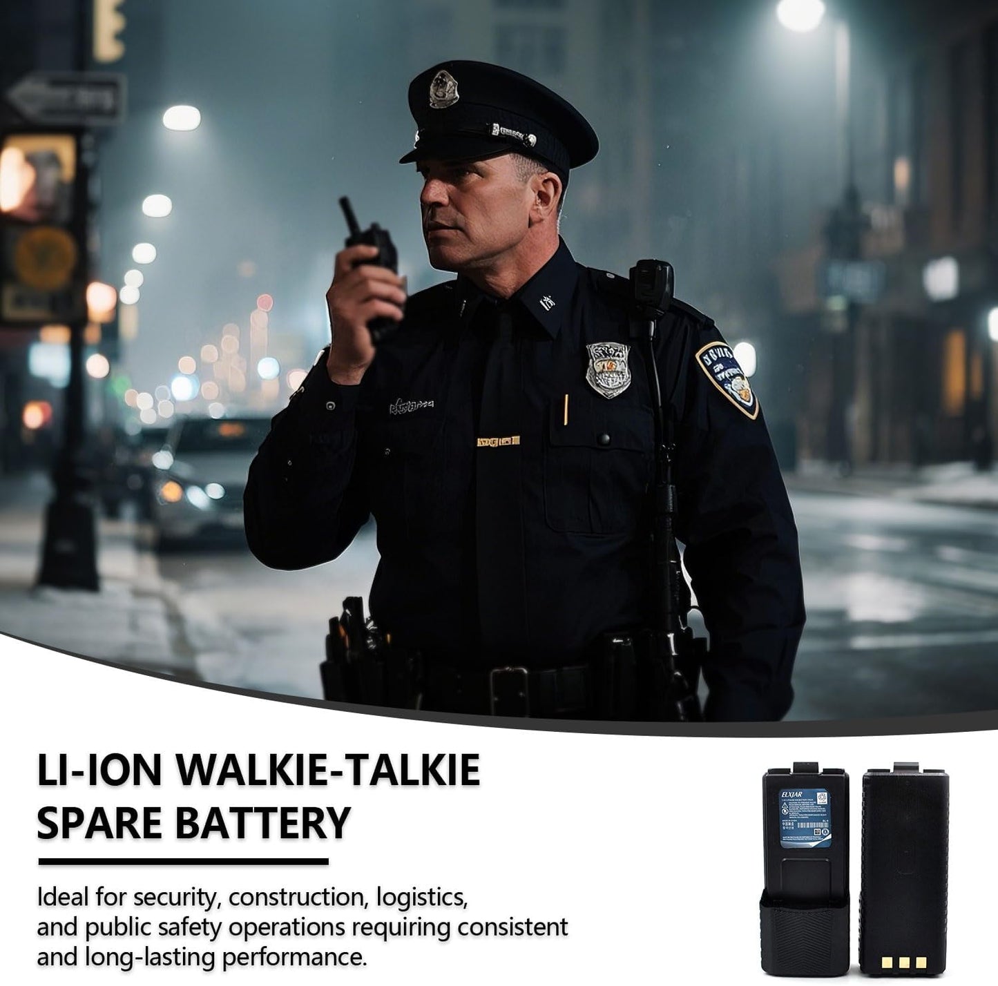 (2-Pack) 7.4V 3800mAh BL-5L Extended Battery Replacement for UV-5R UV-5RTP UV-5R Plus UV-5RX3 BF-F8HP RD-5R UV-5X3 BF-F9 Two Way Radio with USB Charging Cable