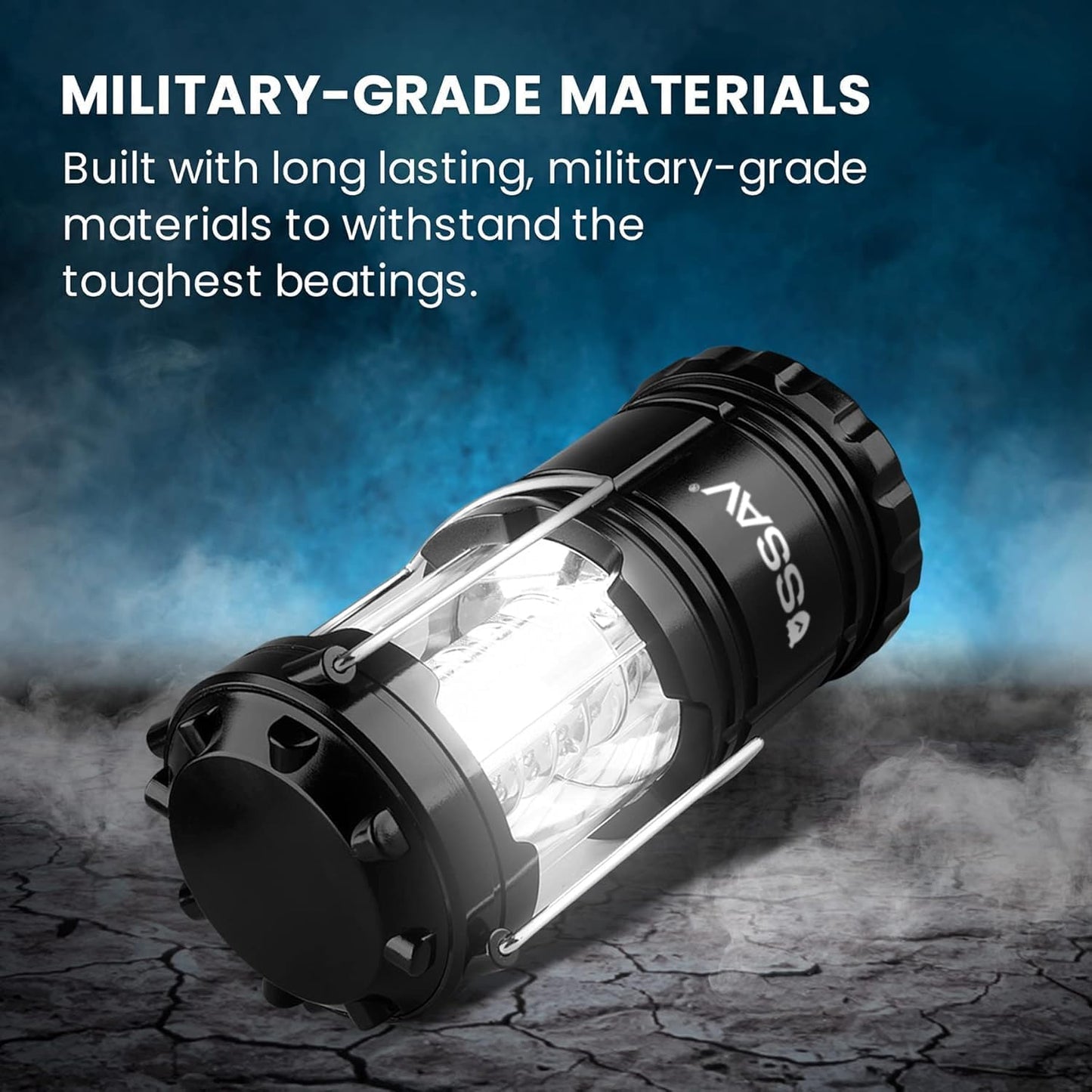 1 Pack LED Camping Lantern, LED Lanterns, Suitable Survival Kits for Hurricane, Emergency Light for Storm, Outages, Outdoor Portable Lanterns, Black, Collapsible, (Batteries Included)