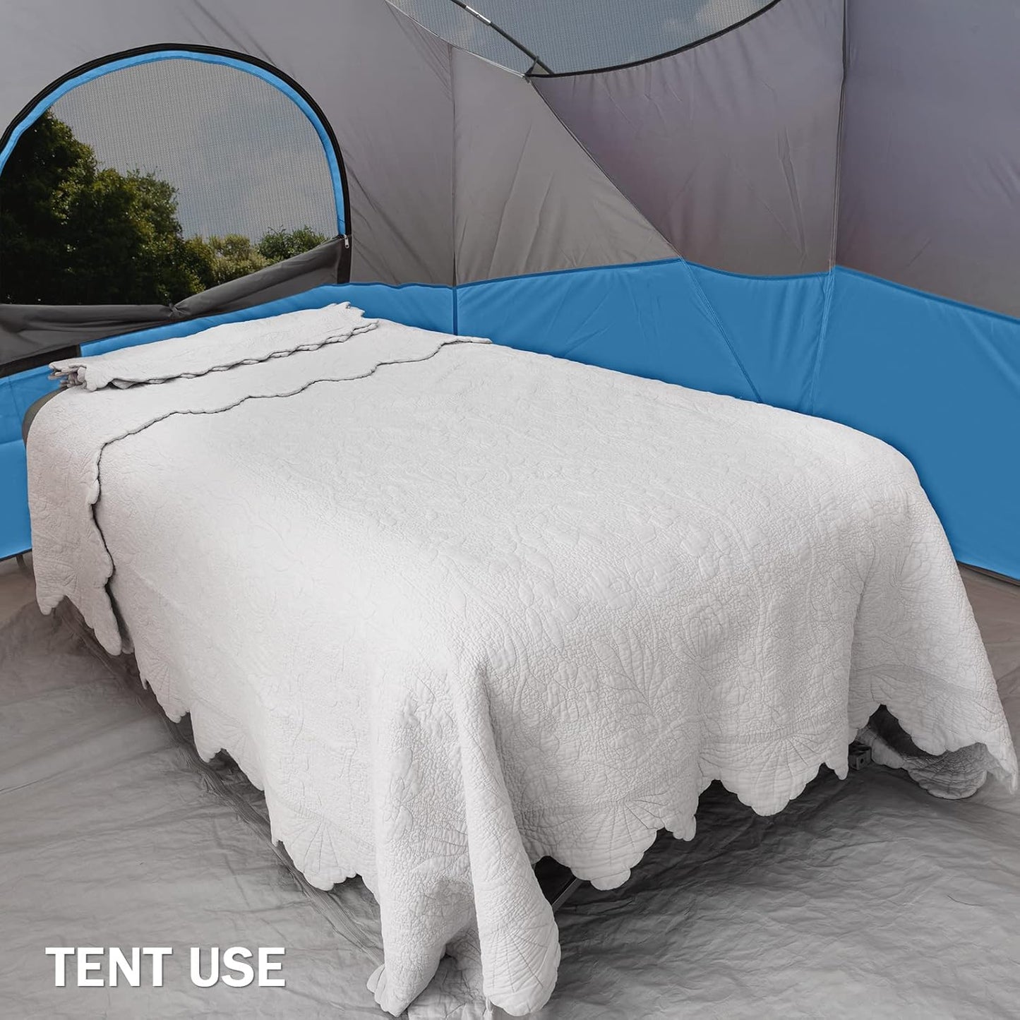 KAMPKEEPER Camping Cot,Camping Cots for Adults,Folding Camping Cot with Inflatable Air Mattress and Carry Bag,for Outdoor Travel Camp Beach Vacation (not Included The Airpump)