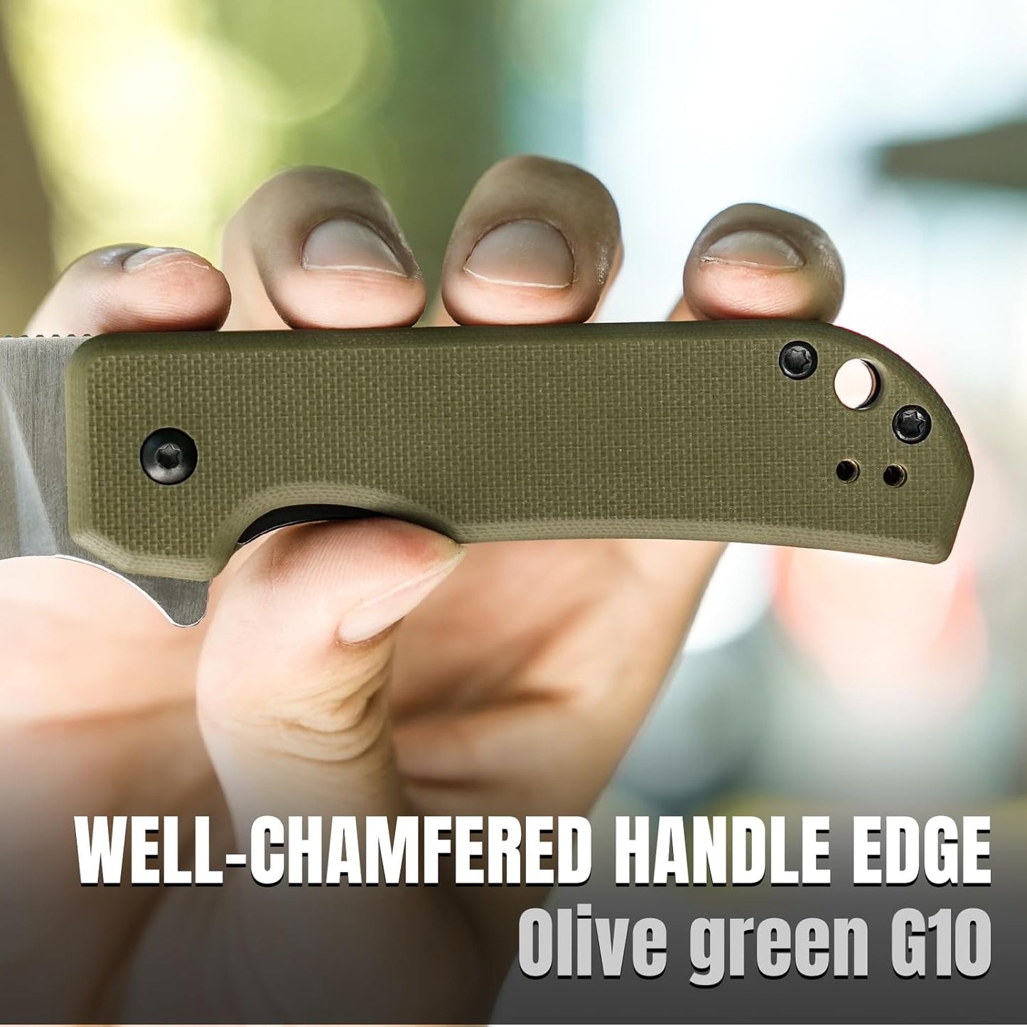 Kizer Nice Guy Pocket Folding Knife, 2.84” D2 Steel Blade knives, G10 Handle Small EDC Knife, Liner Lock Flipper Knife for Men Women, Sharp Camping Hiking Hunting Survival Knife V3011M2