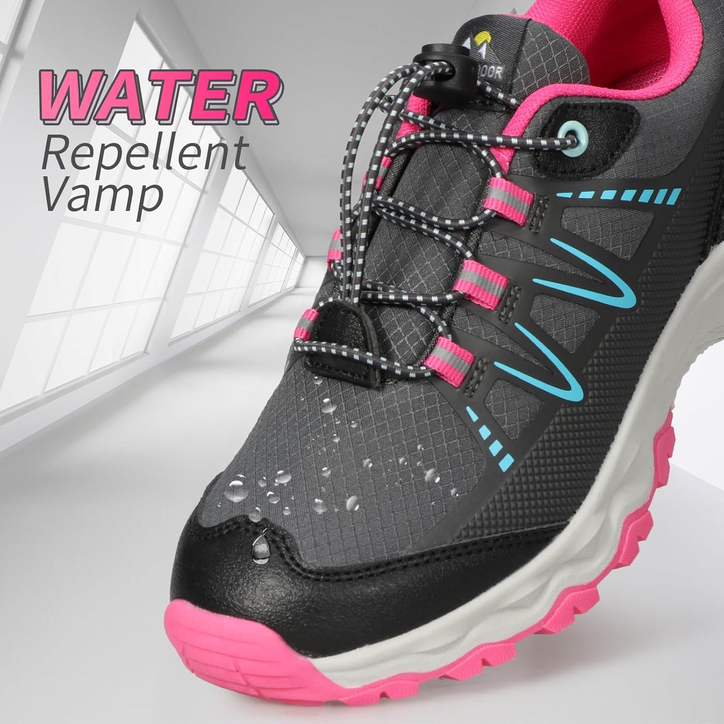 Kids Boys Girls Running Shoes Waterproof Non-Slip Breathable Low-Top Outdoor Hiking Walking Sneakers (Little/Big Kids)