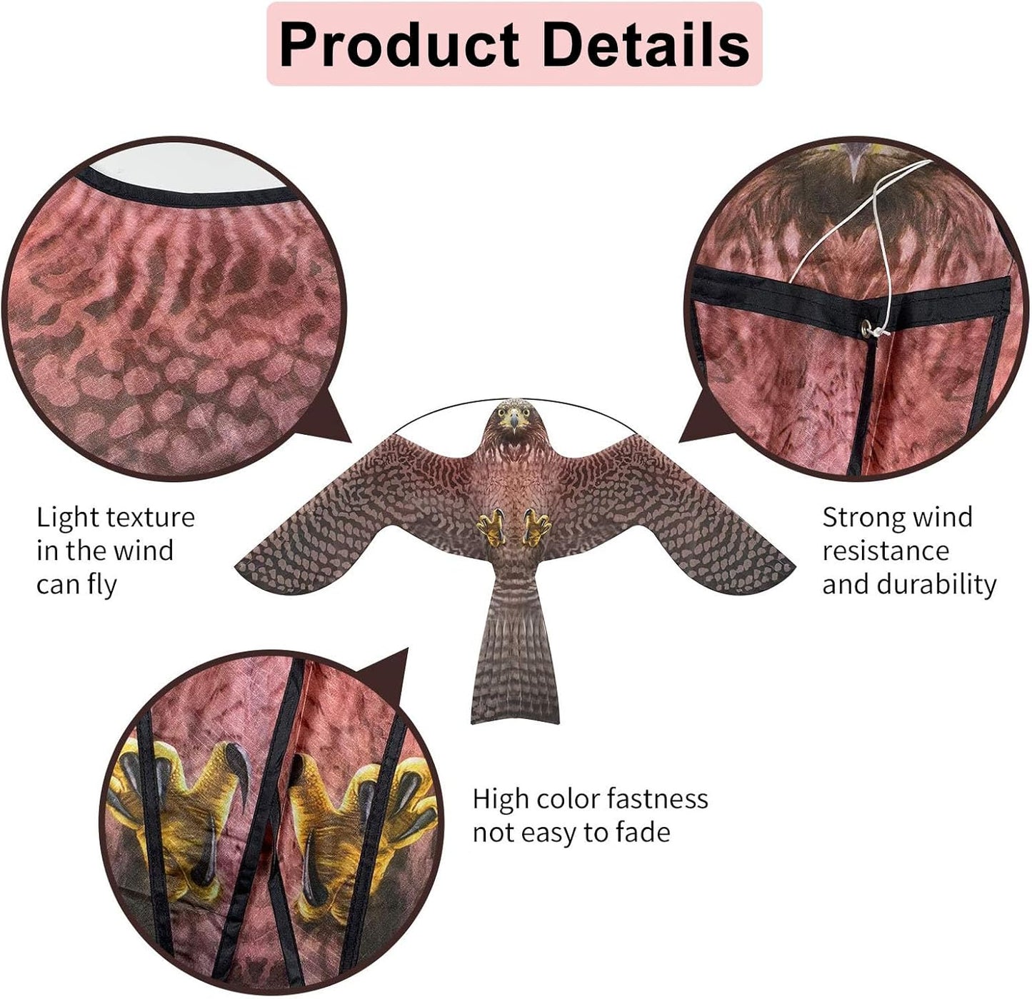 eyijklzo Bird Scarer Flying Kite Crops Farm Flying Bird Hawk Flying Kite