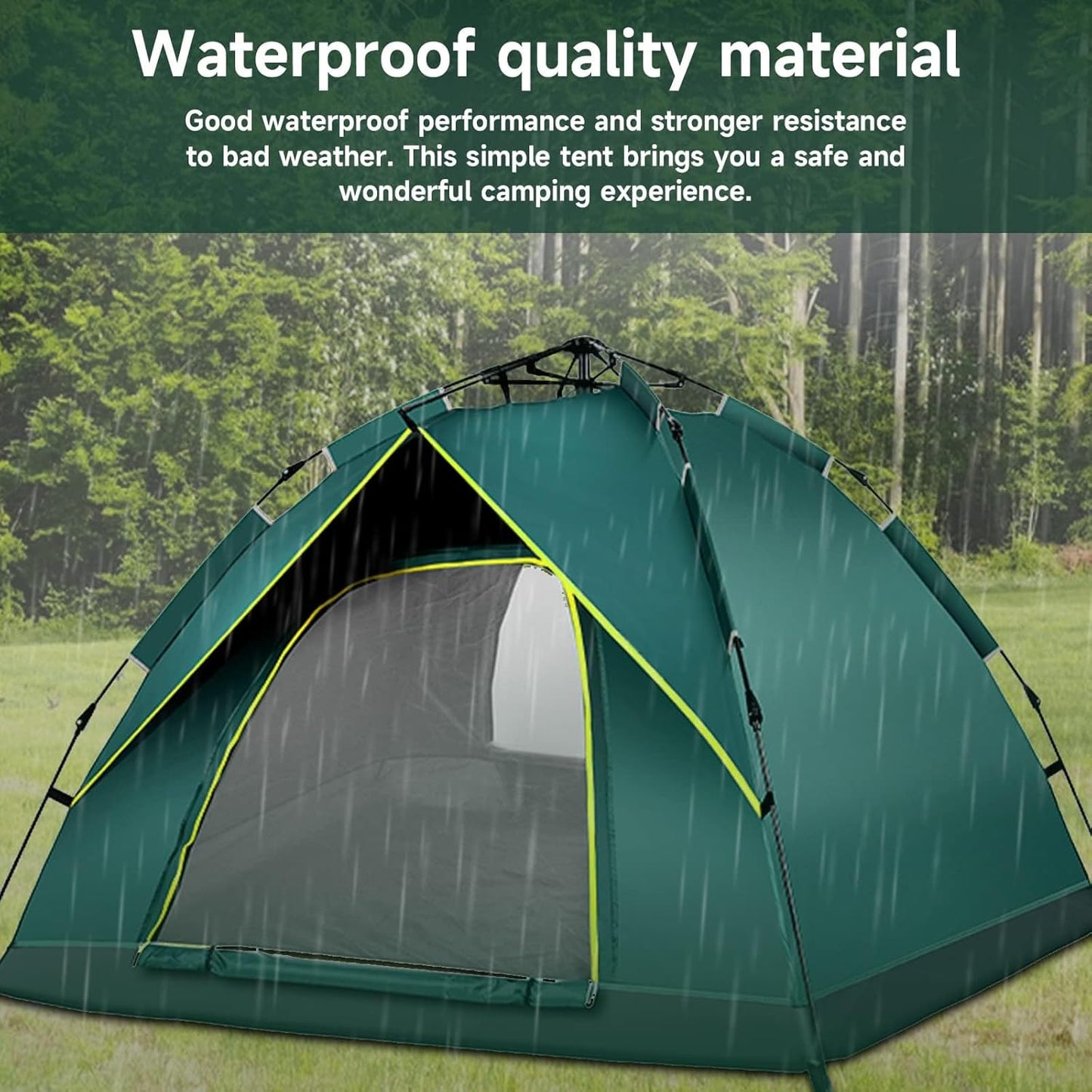 KOMCLUB Camping Tent Tents for Family Camp Tent Waterproof Windproof Outdoor for Backpacking Hiking Easy Setup with Storage Bag