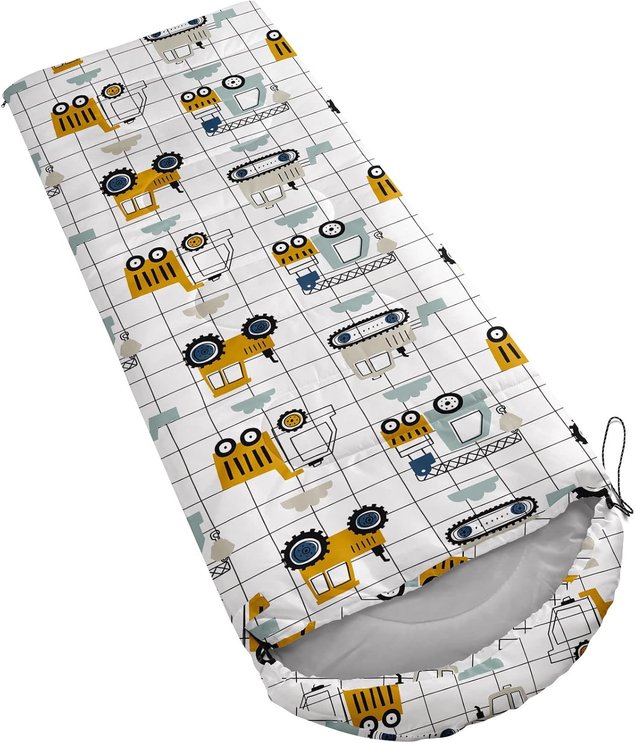 Kids Sleeping Bag for Boys Girls,Rocket Moon Print-Lightweight Warm Portable Outdoor Indoor-Waterproof Cold Weather Resistant Sleeping Bag for Camping Hiking