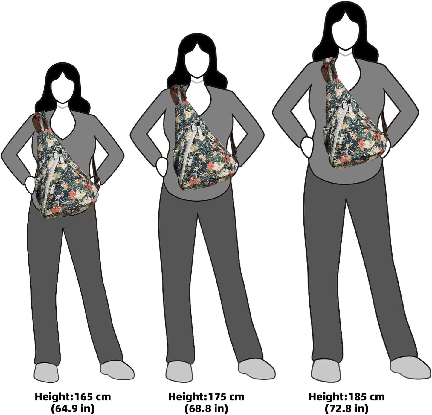 KL928 Canvas Sling Bag - Small Crossbody Backpack Shoulder Casual Daypack Rucksack for Men Women