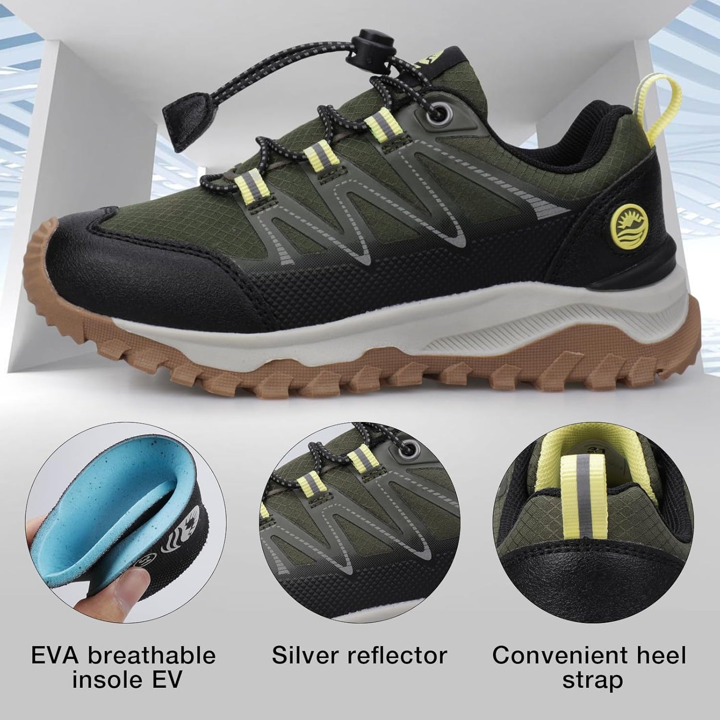 Kids Boys Girls Running Shoes Waterproof Non-Slip Breathable Low-Top Outdoor Hiking Walking Sneakers (Little/Big Kids)