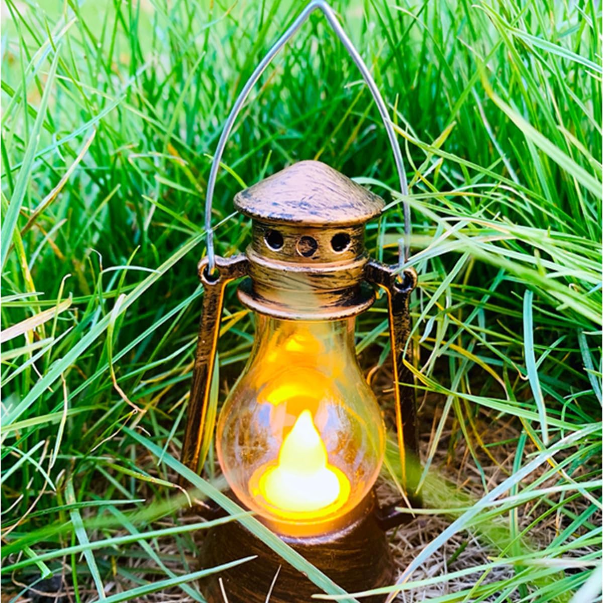 12 Pack Mini Lantern for Little Cowboy Centerpieces Tables Ideas Western Party Favor Decorations Wedding Decor Camping with 4inch Flickering LED Candle, Vintage Table Toppers Decorative