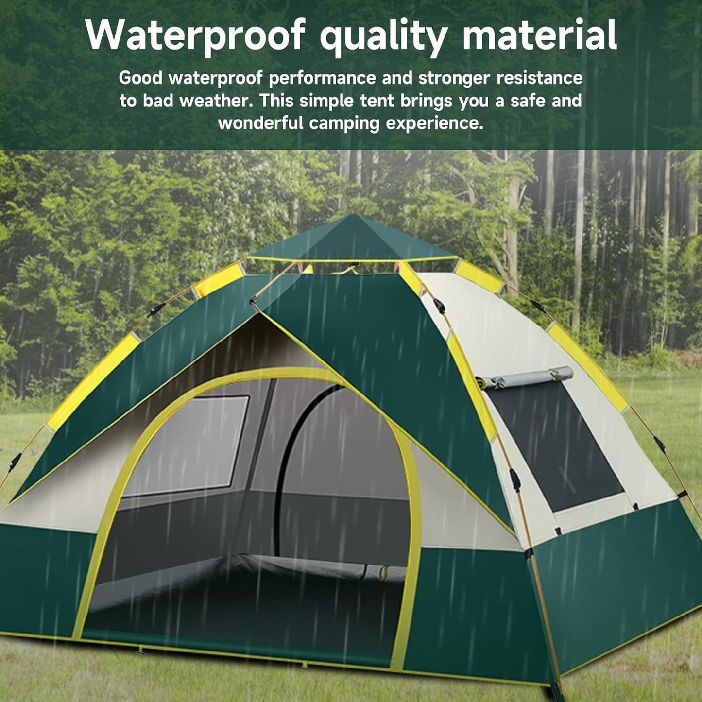 KOMCLUB Camping Tent Tents for Family Camp Tent Waterproof Windproof Outdoor for Backpacking Hiking Easy Setup with Storage Bag