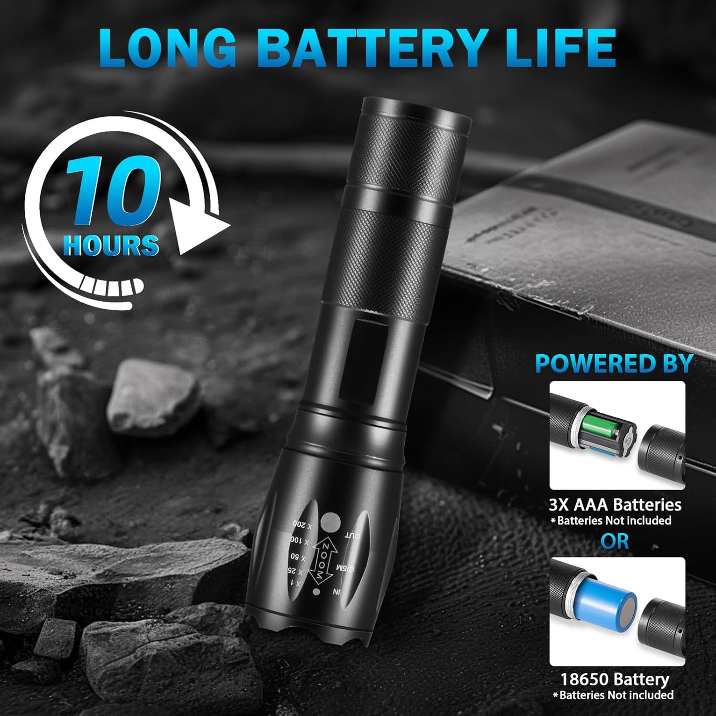 12Pack LED Flashlights High Lumens, 5Mode Tactical Flashlight for Home, Small Flashlights Powerful, Pocket Flashlight Bright, Adjustable Torch Light, Mini Flash Light for Emergencies Camping Outdoor