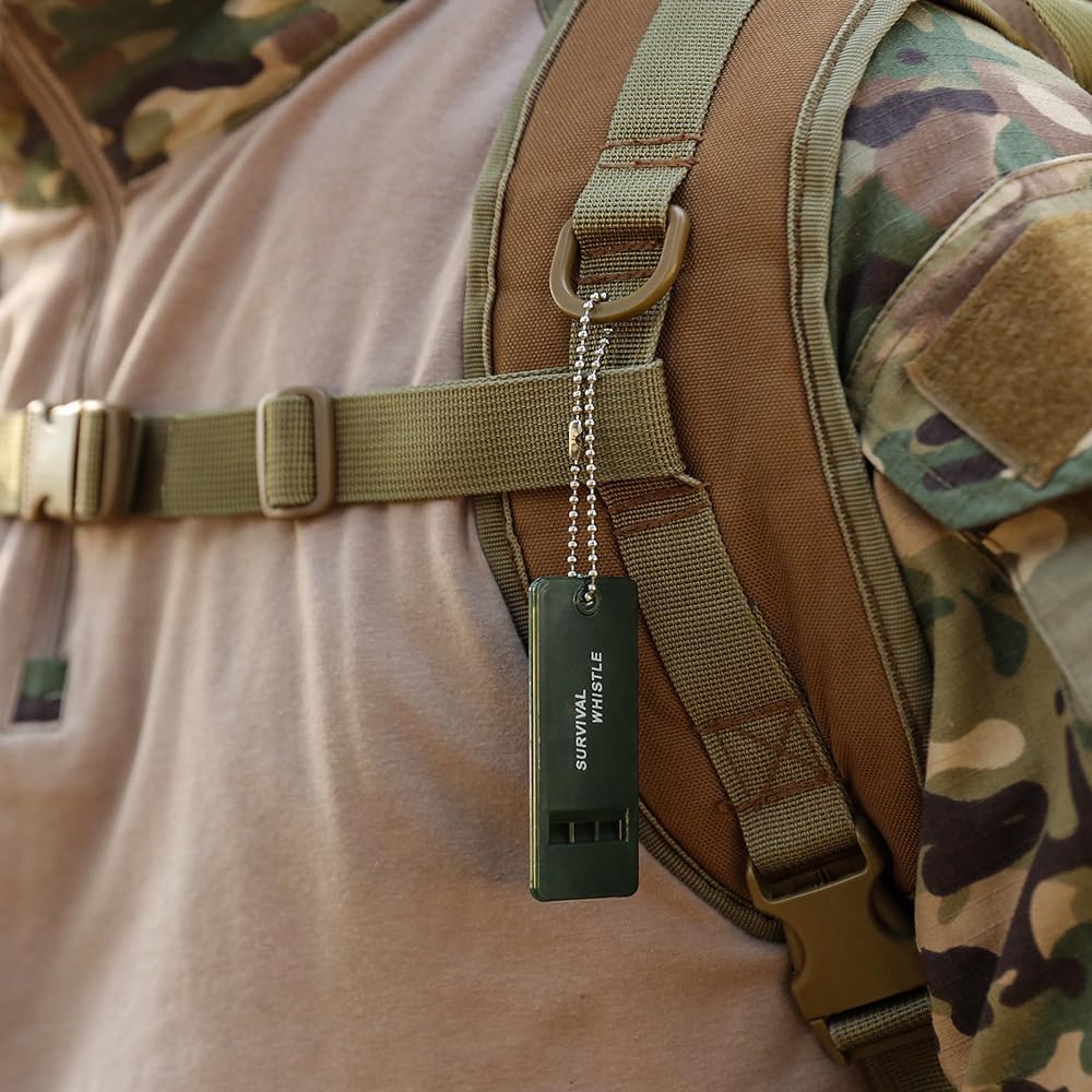 15 pcs Emergency Whistles, Outdoor Lifeguard Safety Whistle for Outdoor Camping Hiking Boating Hunting Fishing Backpacking Kayak Kids Rescue Signaling Loud Survival Whistle