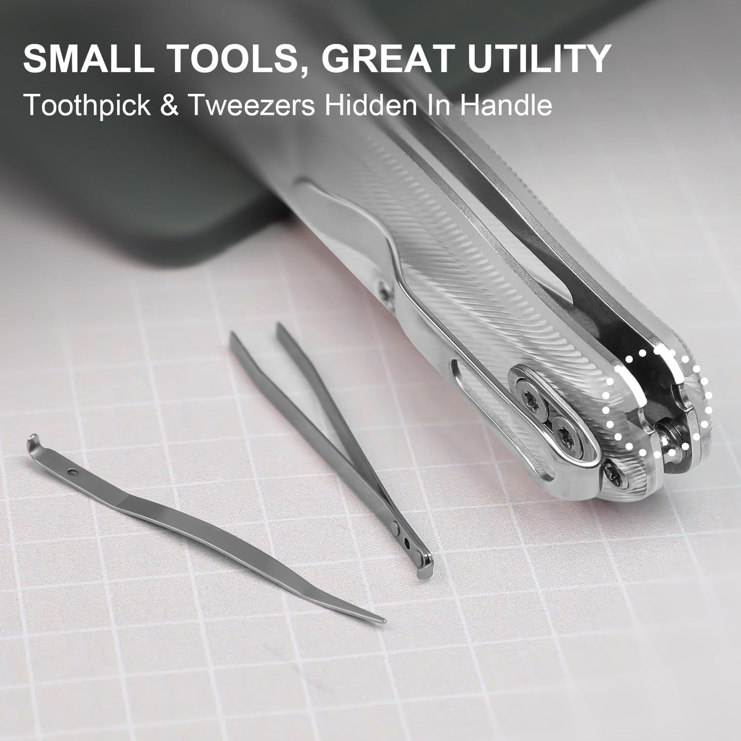 Kizer Drop Bear(Dual-screw Version) Folding Utility Knife, Clutch Lock Box Cutter EDC Pocket knife with 10PCS Razor Blades, Pocket Knives with Pocket Clip for Men Women V3619JA5