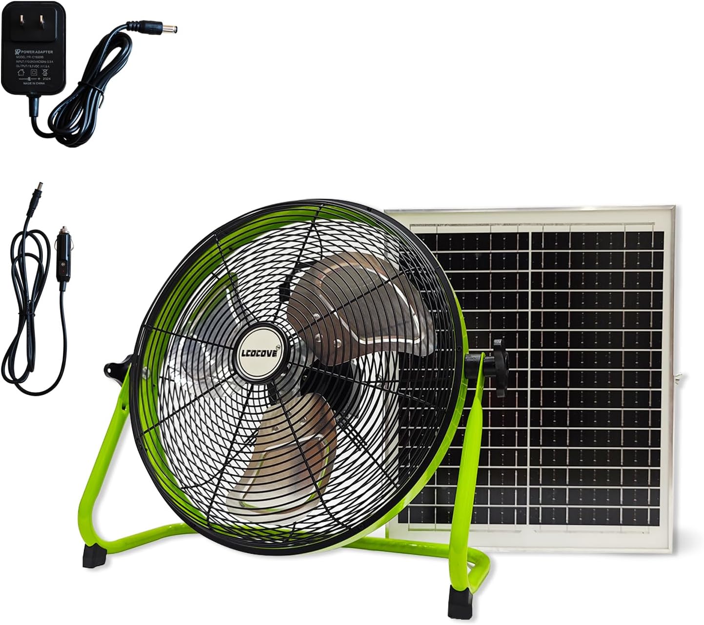 14Inch Outdoor Fan, Battery Operated Fan Can Running 3.5-24 Hours, Solar Fans For Home,Outside,Shed,Patio,Greenhouse, with USB Output For Phone