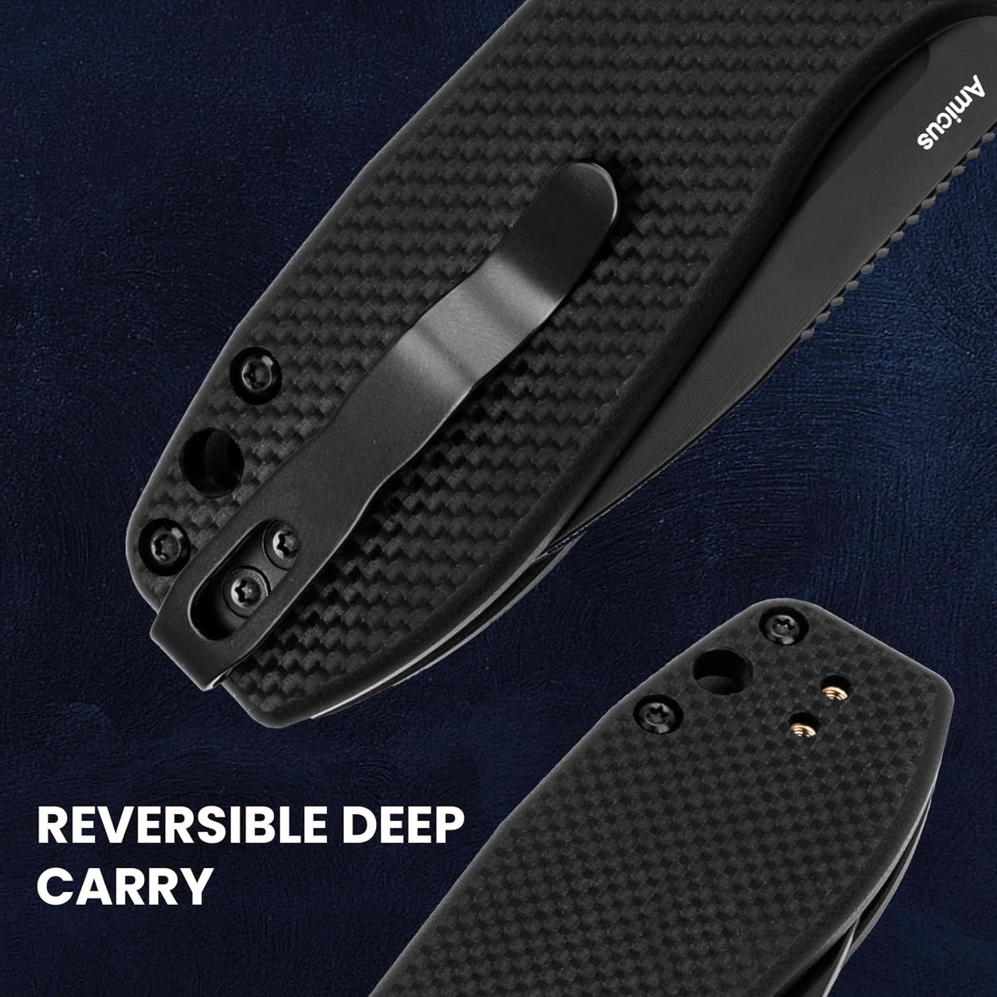 Kizer Amicus Small Pocket Knife, 2.95 Inches 9Cr18MoV Steel Blade, Black G10 Handle Folding EDC Knife L3002A1