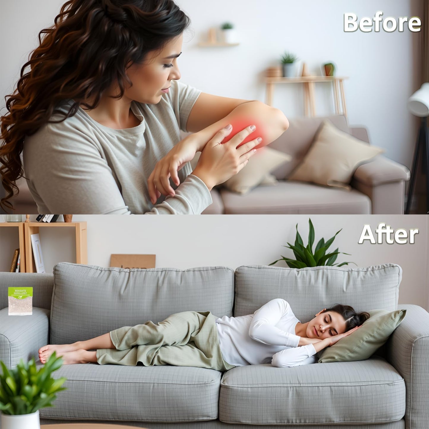 12 Pack Mosquito Repellent Pouches, Long Lasting Indoor & Outdoor Mosquito Control for Home, Patio, Camping, Travel, Safe for Kids & Pets