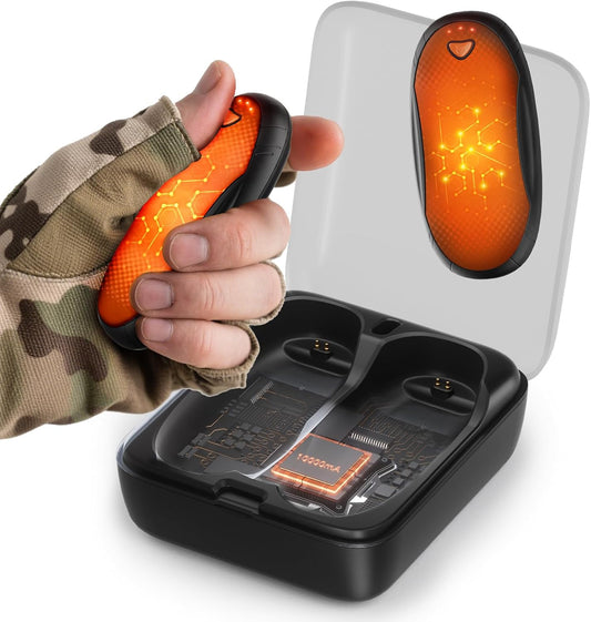 14000 mAh Hand Warmers Rechargeable 2 Pack, AI Hand Warmer with Charging Case Last 60H, 1S Fast Heat, Portable Electric Pocket Heater, Golf Hunting Camping Hiking