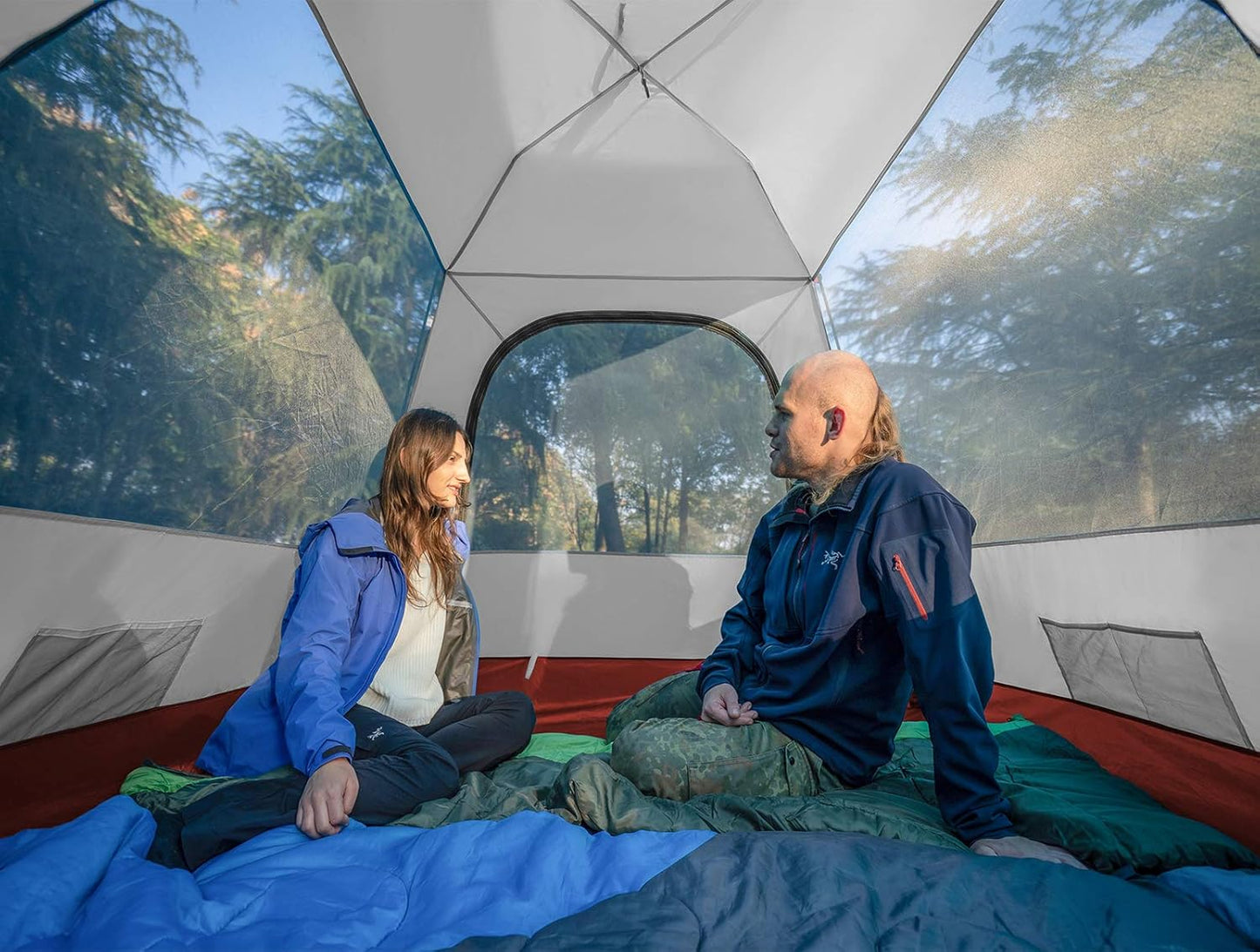 KAZOO Camping Tents 3 Person Waterproof Instant Tents 3 People Cabin Tent Easy Setup with Sun Shade Automatic Aluminum Pole