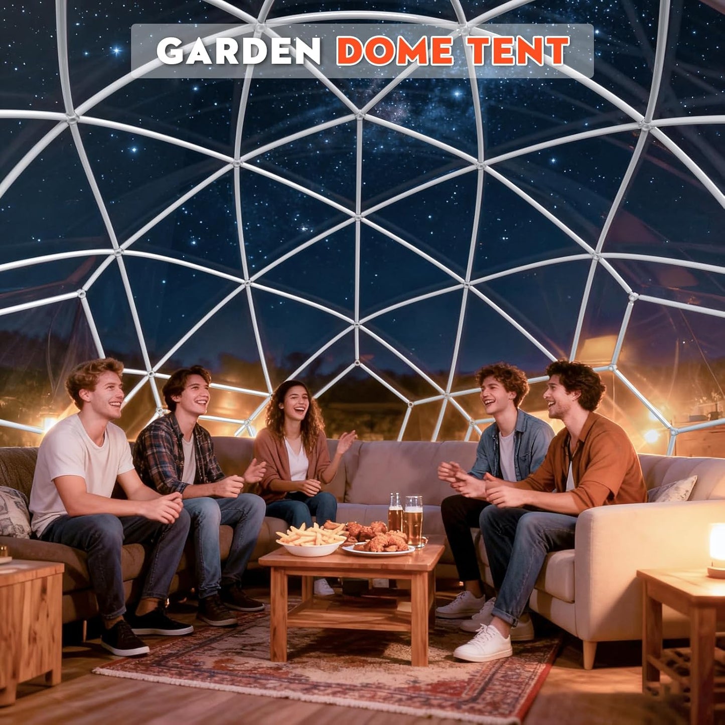 15 x 9.5 FT Garden Dome Tent, Outdoor TPU Greenhouse for 8-12 Person, Greenhouse Garden Tent with Window, Waterproof Clear Dome Tent Suitable for Camping, Party, Wedding, Christmas