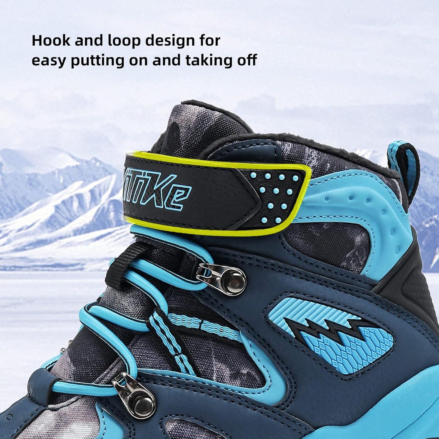 JMFCHI Kids Hiking Boots Boys Girls Outdoor Walking Climbing Sneaker Comfortable Non-slip Snow Shoes Hiker Boot Antiskid Steel Buckle Sole