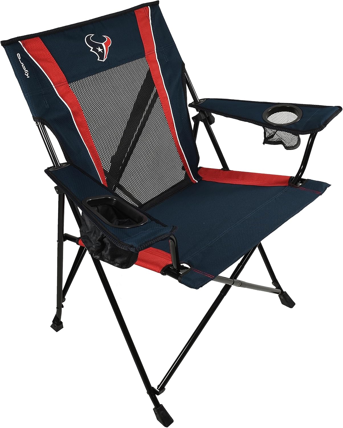 Kijaro Dual Lock Pro Sports Fan Folding Chair, 26" L x 35.5" W x 37" H, Houston Texans