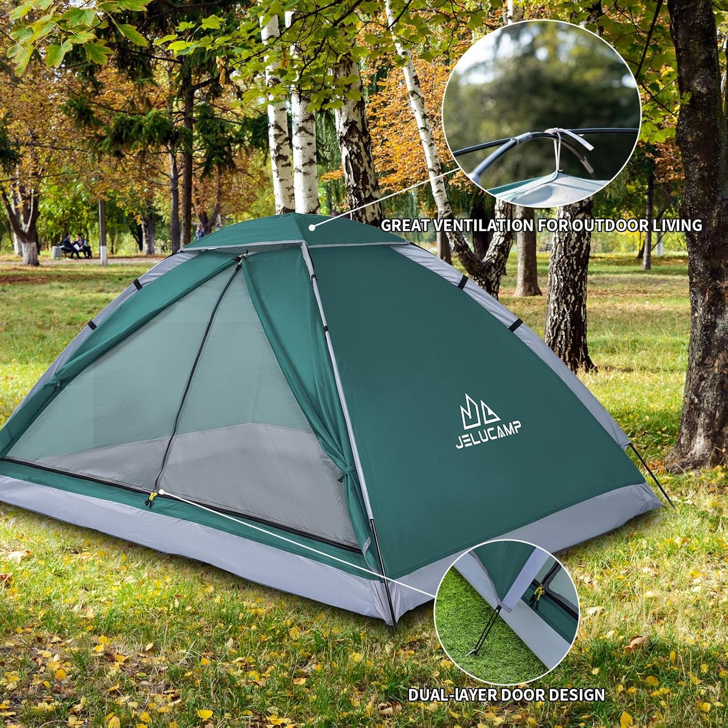 1/2/4/5/6 Person Dome Tents for Camping, Lightweight Portable Backpacking Tent, Small Easy Set Up Outdoor Waterproof Camping Hiking Tent for Adults