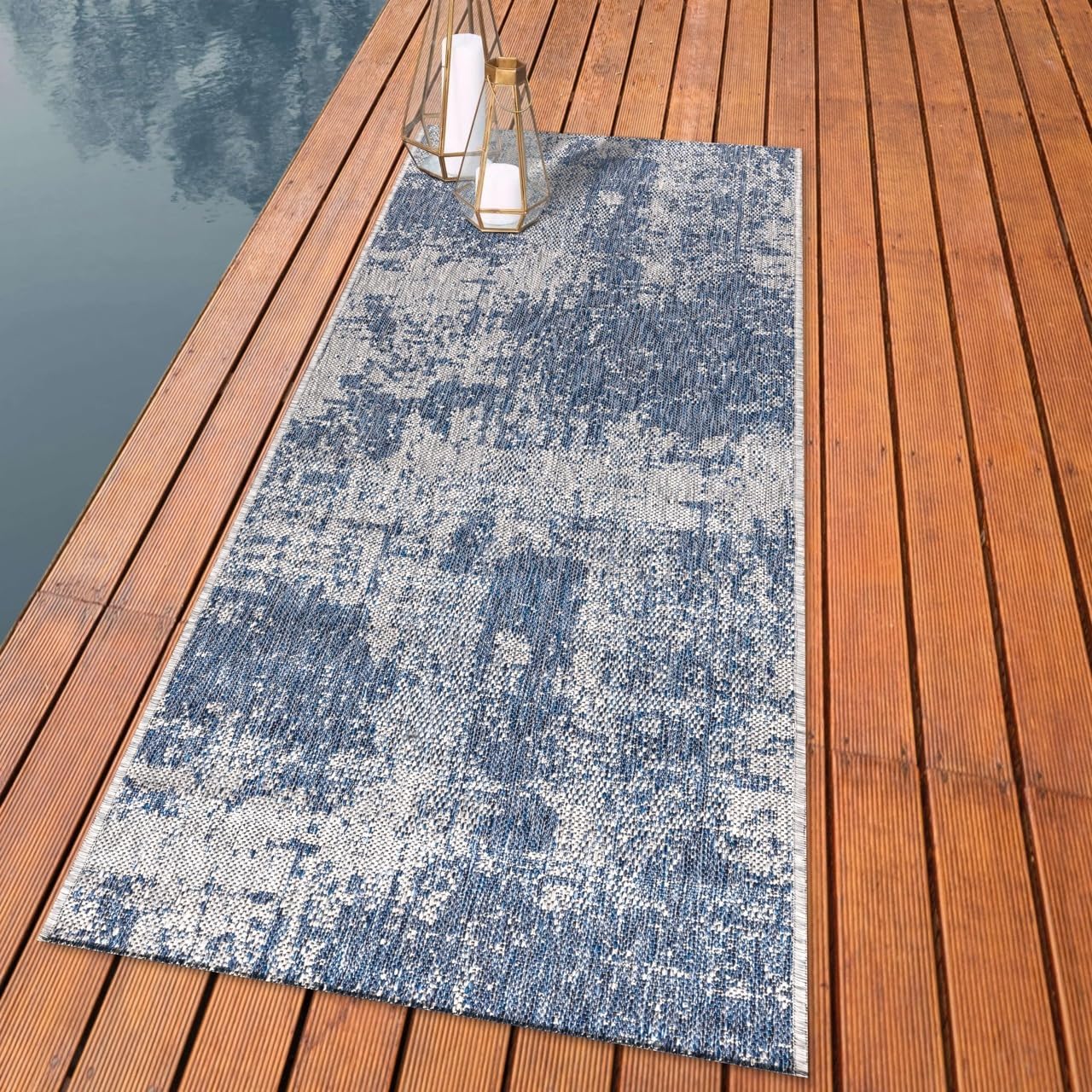 Keen Home Design Terrace Outdoor Runner Rug - 2x6 Washable Indoor/Outdoor Rug for Patio, Kitchen, Balcony, Beach, Garden, Deck and Porch, Size: 2'2"x5'7"