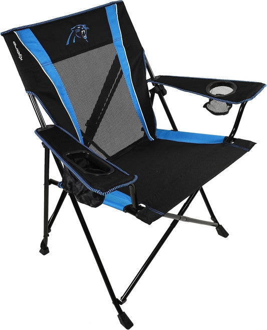 Kijaro Dual Lock Pro, Sports Fan Folding Chair, 26" L x 35.5" W x 37" H, Carolina Panthers
