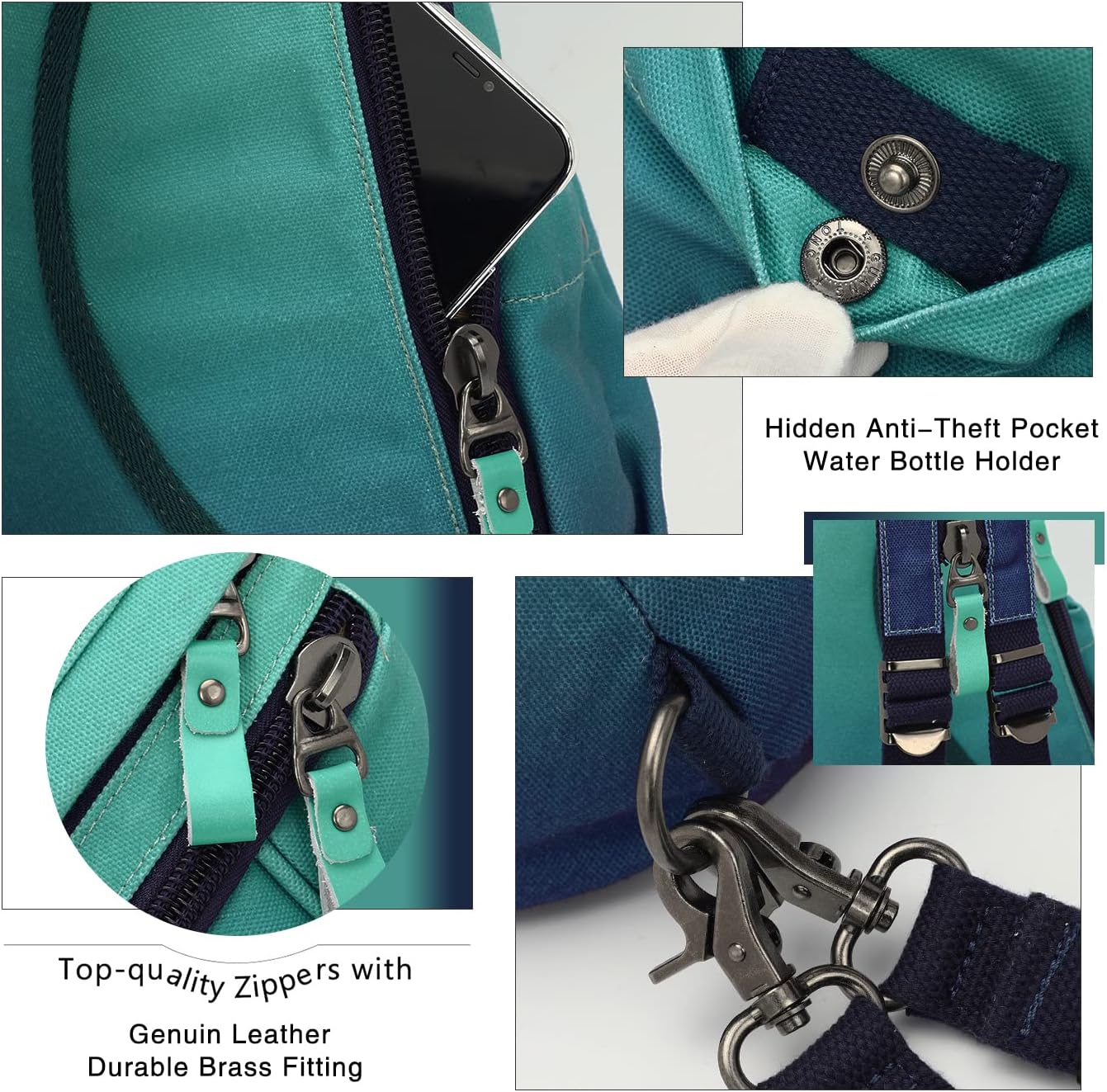 KL928 Canvas Sling Bag - Small Crossbody Backpack Shoulder Casual Daypack Rucksack for Men Women(Large Version)