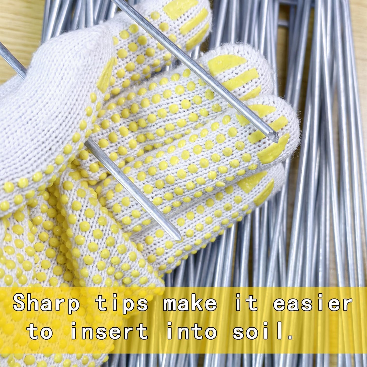 100Pcs Landscape Staples with 100 Gasket with 1Pick Hook, 6 Inch Heavy Duty Garden Stakes 11 Gauge U Shaped Galvanized Lawn Pins for Weed Barrier Fabric