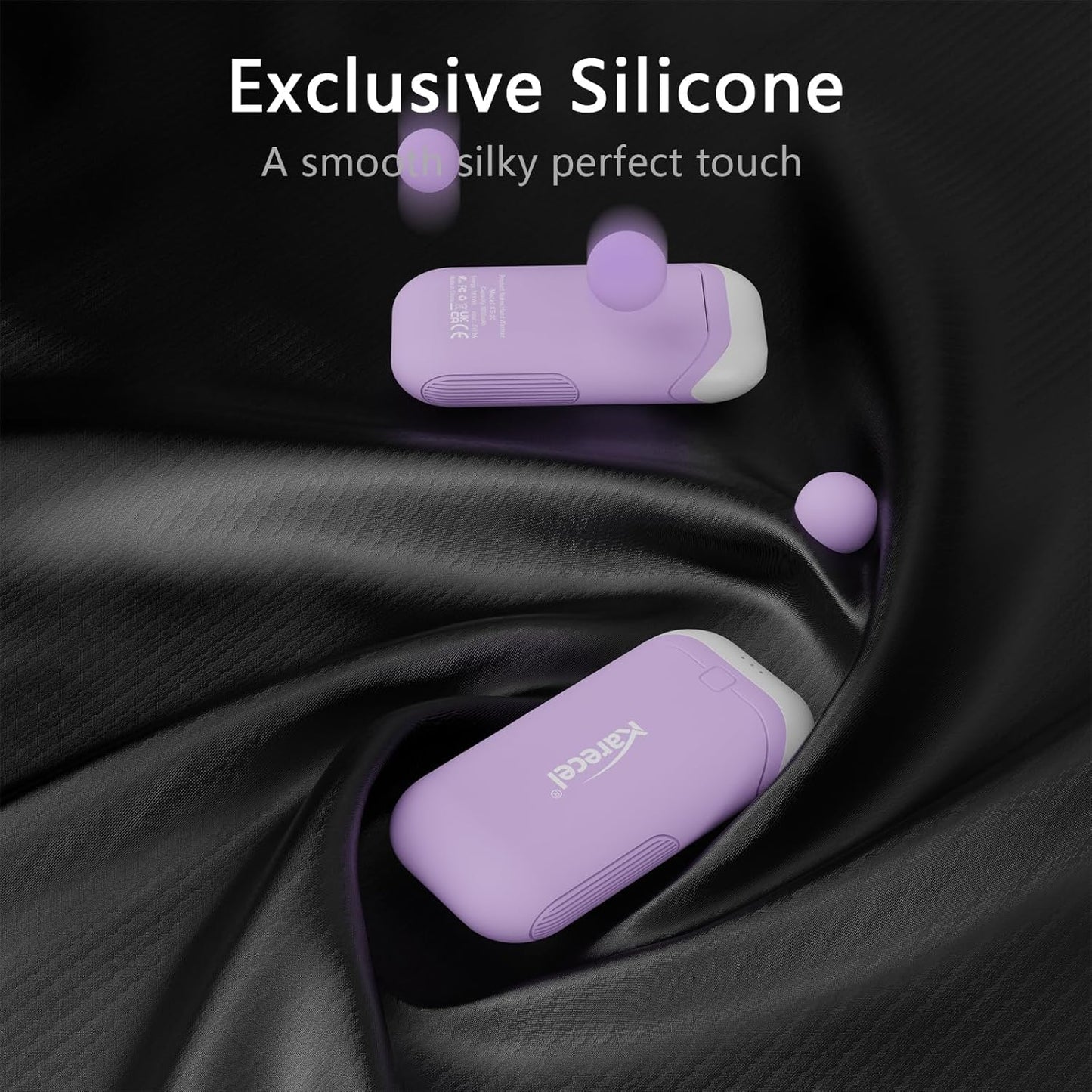 Karecel Hand Warmers Rechargeable 2 Pack, 10,000mAh Thermally Conductive Silicone Hand Warmers for 360° Double-Sided Heat, Portable Pocket-Sized USB Electric Handwarmer, Electronic Gifts for Men Women