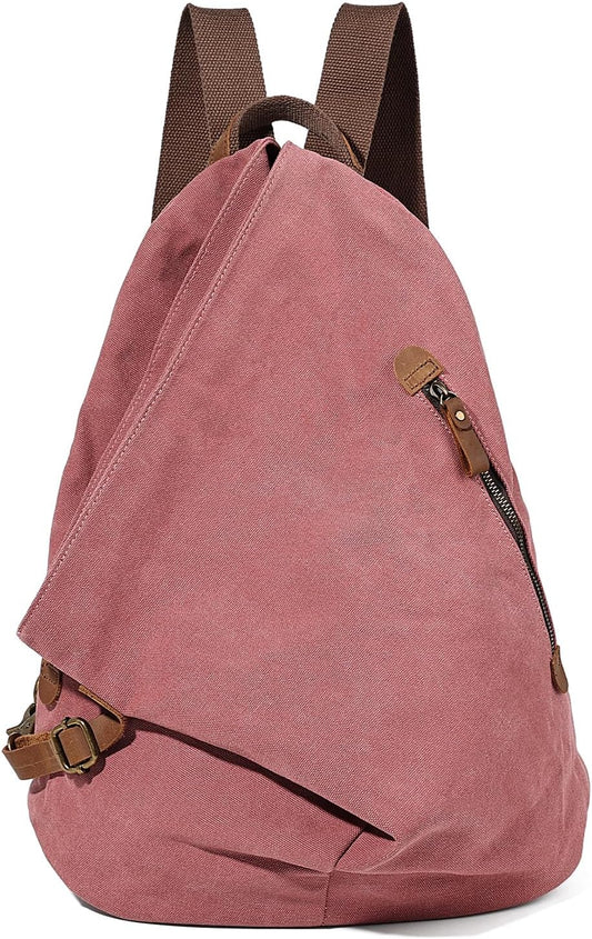 KL928 Canvas Vintage Backpack – Large Casual Daypack Outdoor Travel Rucksack Hiking Backpacks for Men Women