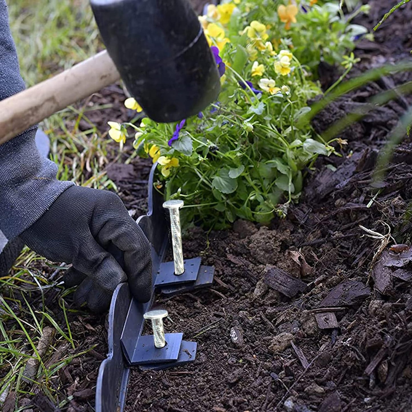 10 Inch Landscape Stakes Galvanized Metal Landscape Edging Anchoring Spikes Stakes, Camping Stakes Tent Pegs for Artificial Turf, Paver Edging, Weed Barrier, House Construction, Carpentry (15)