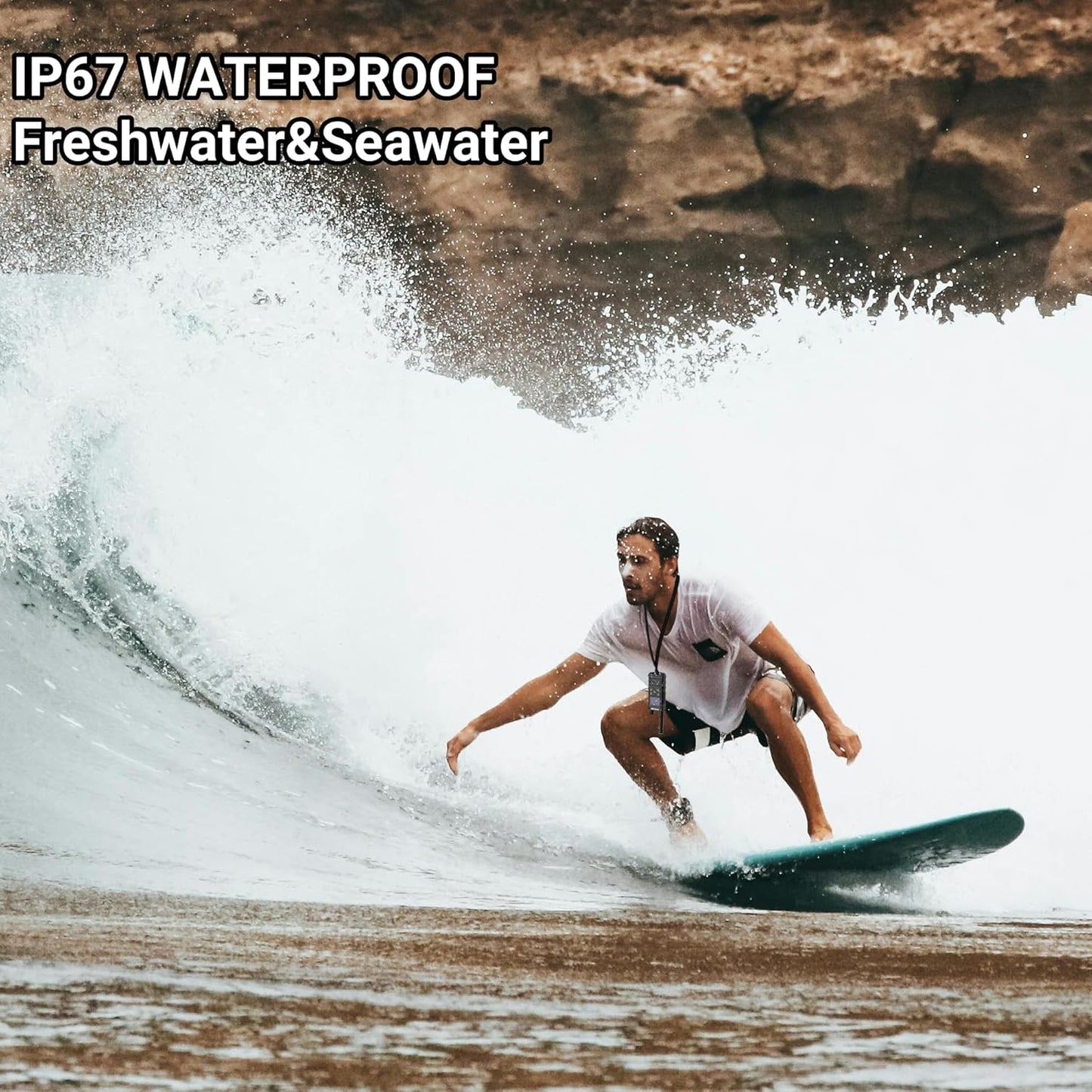 KETELESE T3G IP67 Waterproof Walkie Talkies Rechargeable, Heavy Duty 2 Way Radios with Earpiece and Mic, Dock, USB, NOAA Weather Alert, Group PTT (4 Pack), Black/Grey