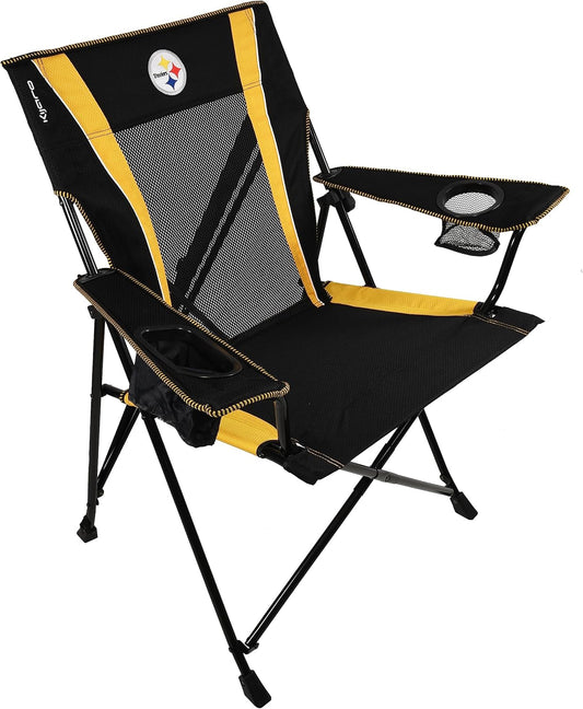 Kijaro Sports Fan Folding Chair, 26" L x 35.5" W x 37" H, Pittsburgh Steelers