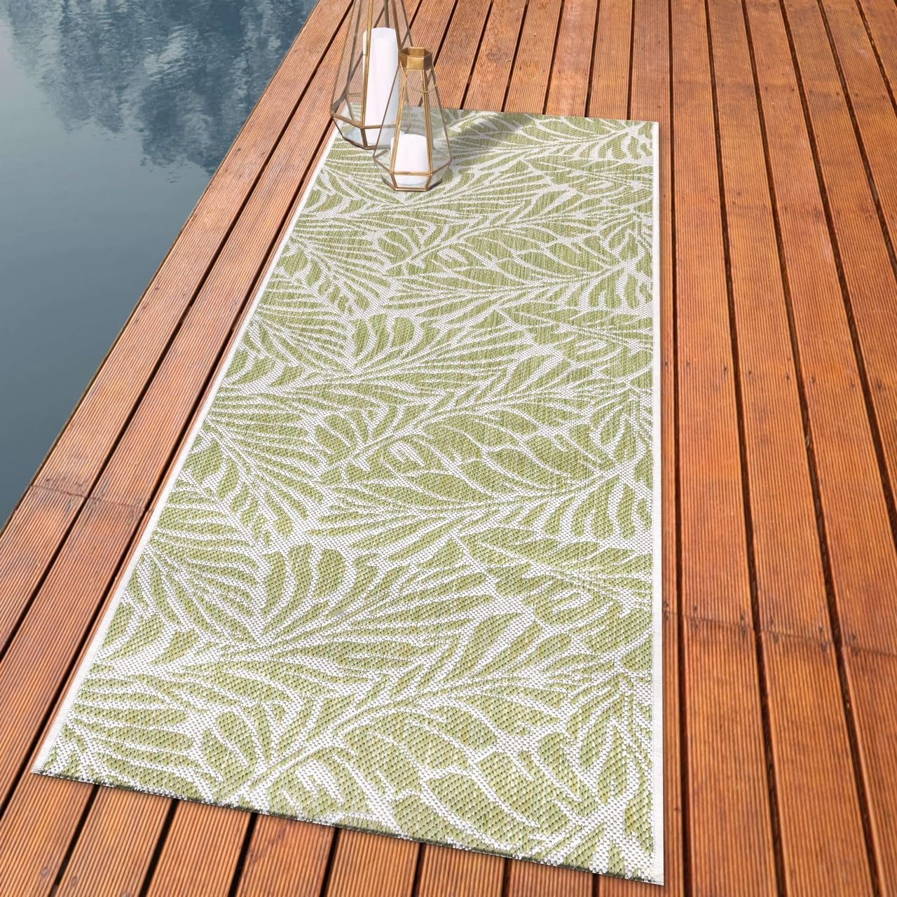 Keen Home Design Terrace Outdoor Runner Rug - 2x10 Washable Indoor/Outdoor Rug for Patio, Kitchen, Balcony, Beach, Garden, Deck and Porch, Size: 2'2"x9'11"
