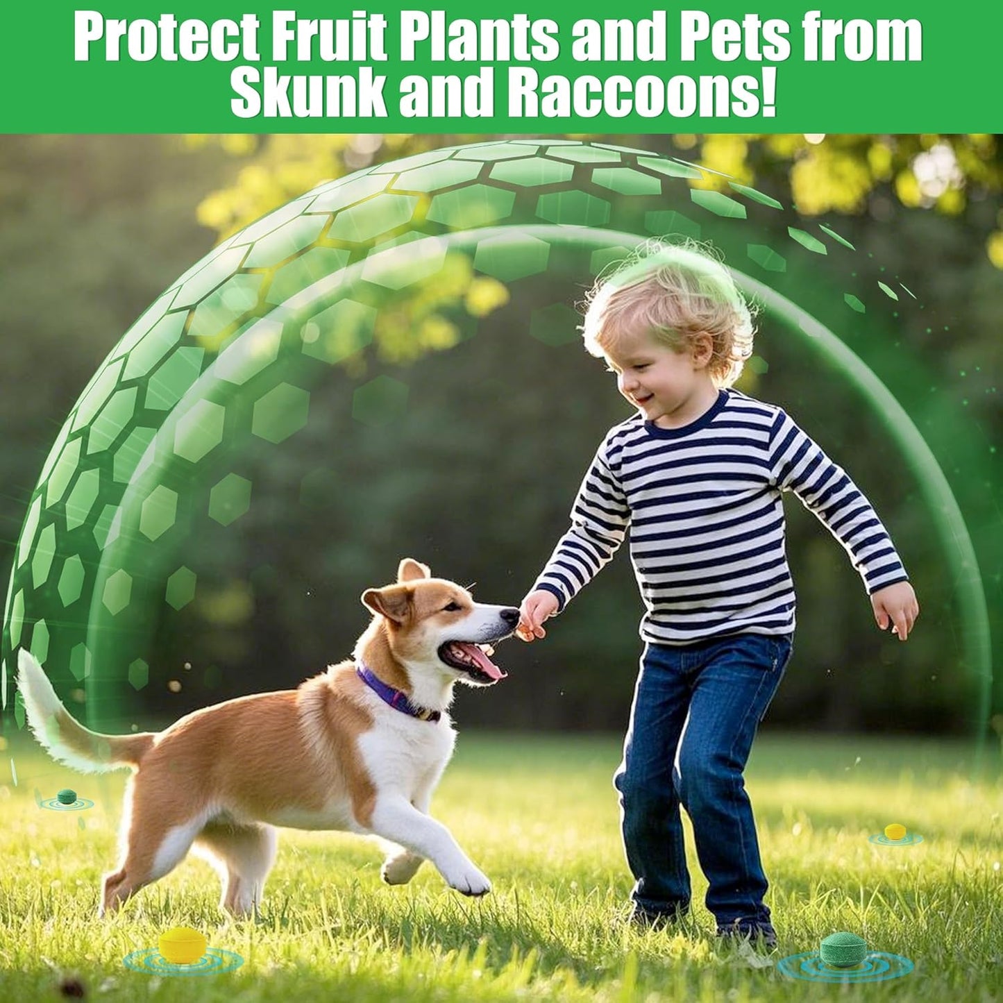 36Pack Powerful Skunk Repellent for Outdoor Use, Natural Keep Skunk & Raccoon Away Deterrent with Long-Lasting Protection for Garden Lawn Yard Camping Fishing, Safe for Kids & Pets, Waterproof